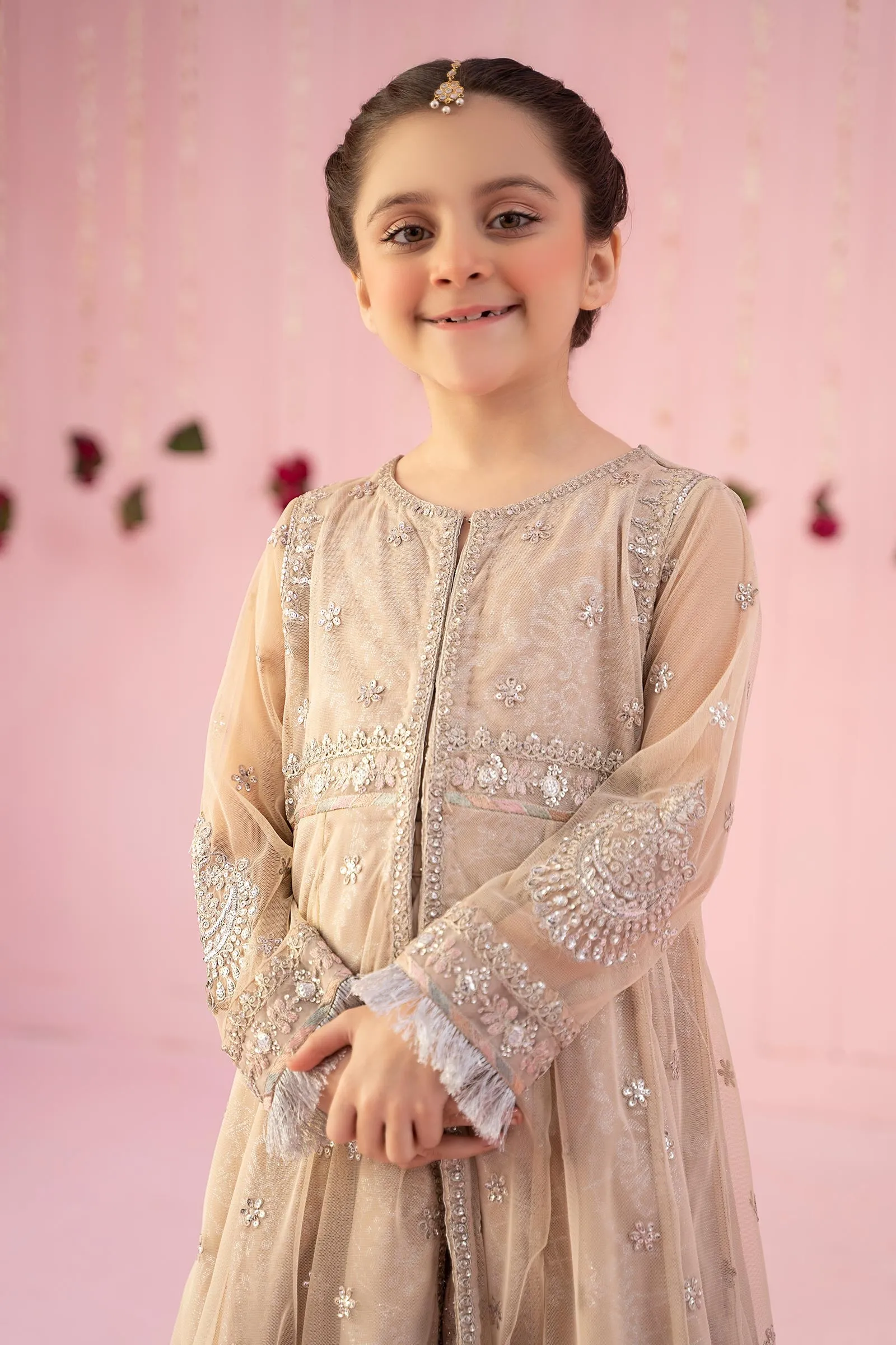 3 Piece Embroidered Net Suit | MKS-EF24-08