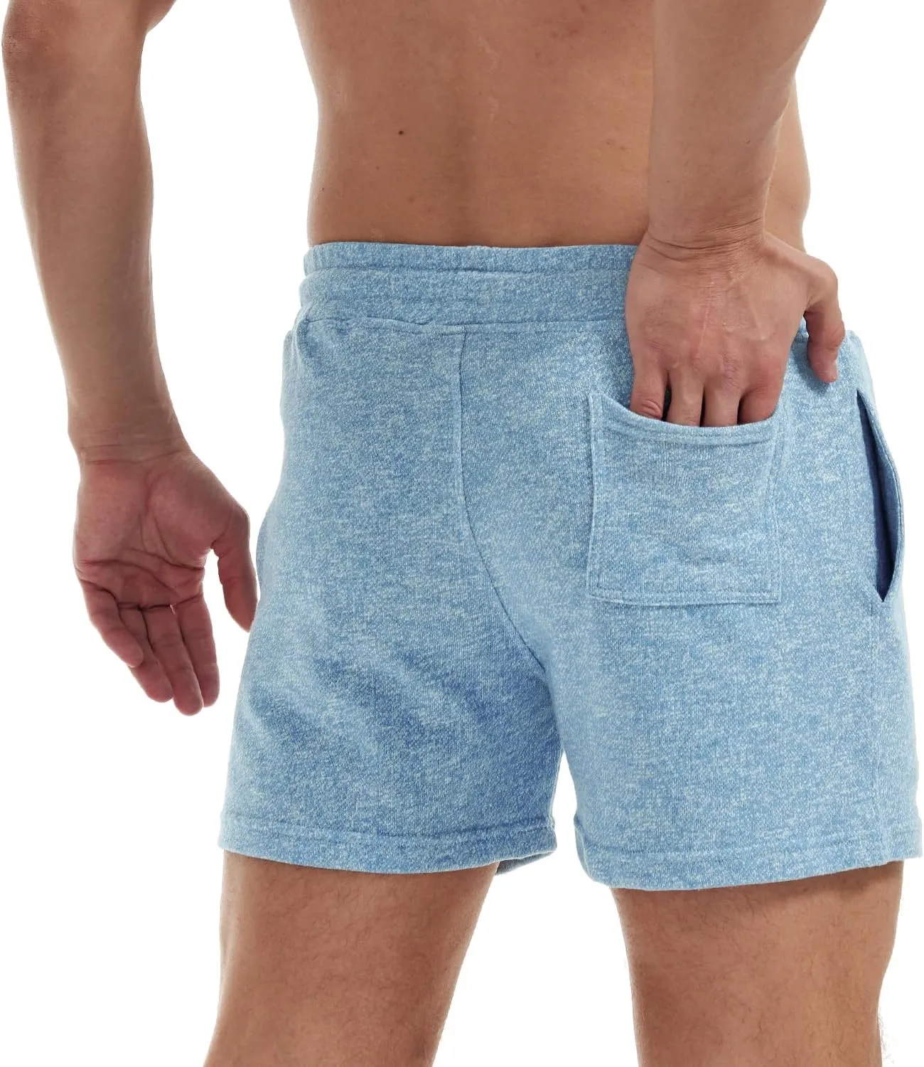 AIMPACT Mens Athletic Sweat Shorts 5.5" Elastic Waist Casual Pajama Short with Pocket Gym Workout Short Shorts for Men