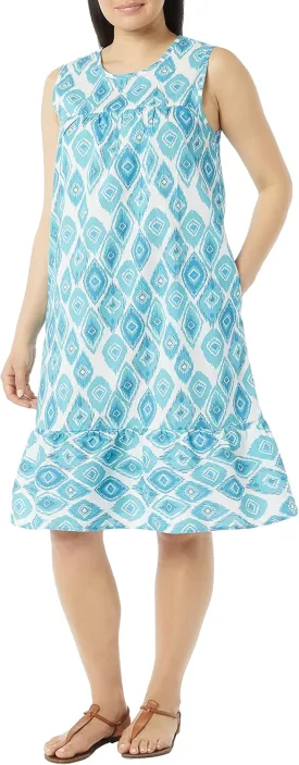AmeriMark Womens Breezy Casual Sundress Beach Coverup Sleeveless with Side Pocket