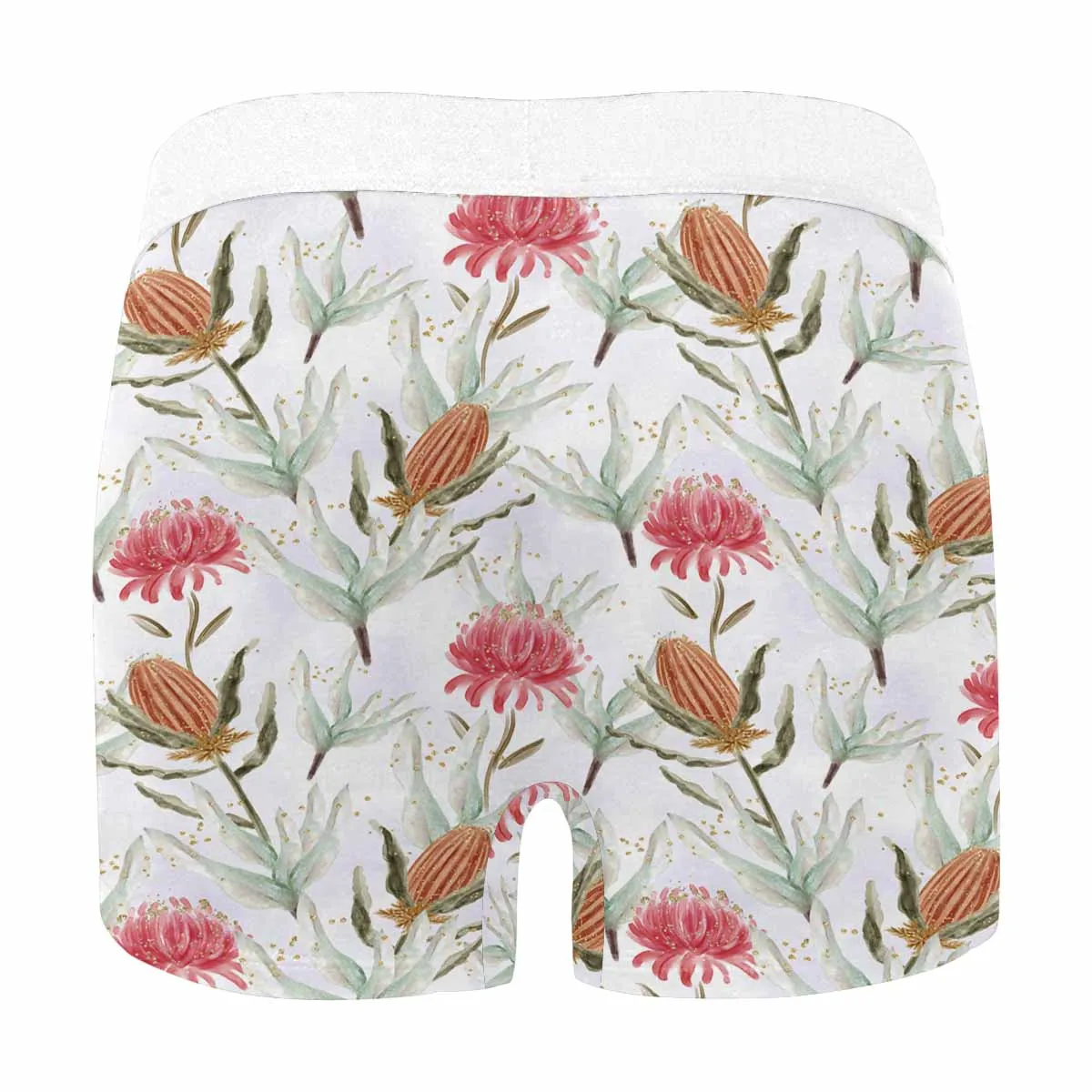 Australian Wattle Large Print Men's All Over Print Boxer Briefs (Made In AUS)