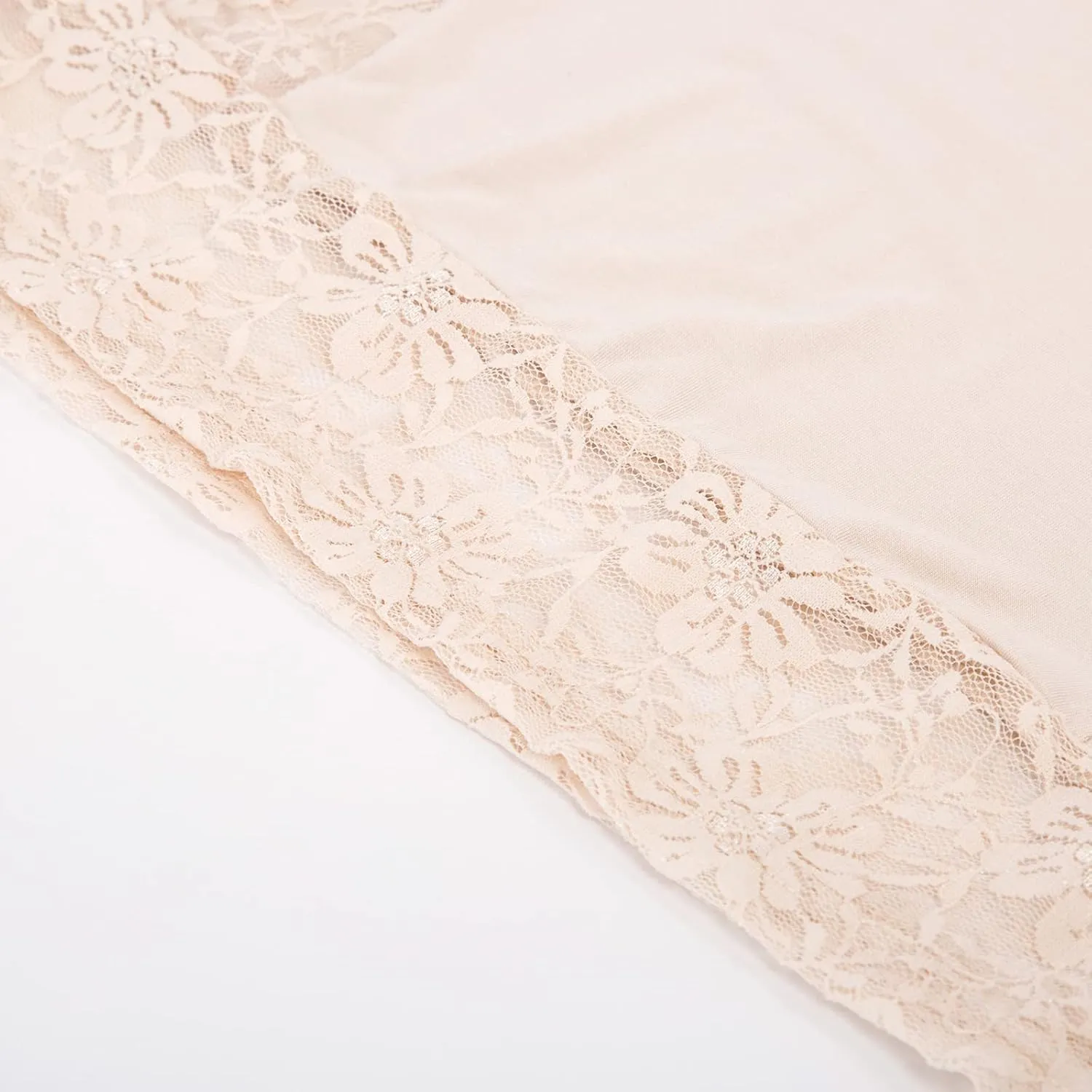 Belle Poque Women Lace Full Slips for Under Dress Cotton V Neck Nightgown Sleepwear