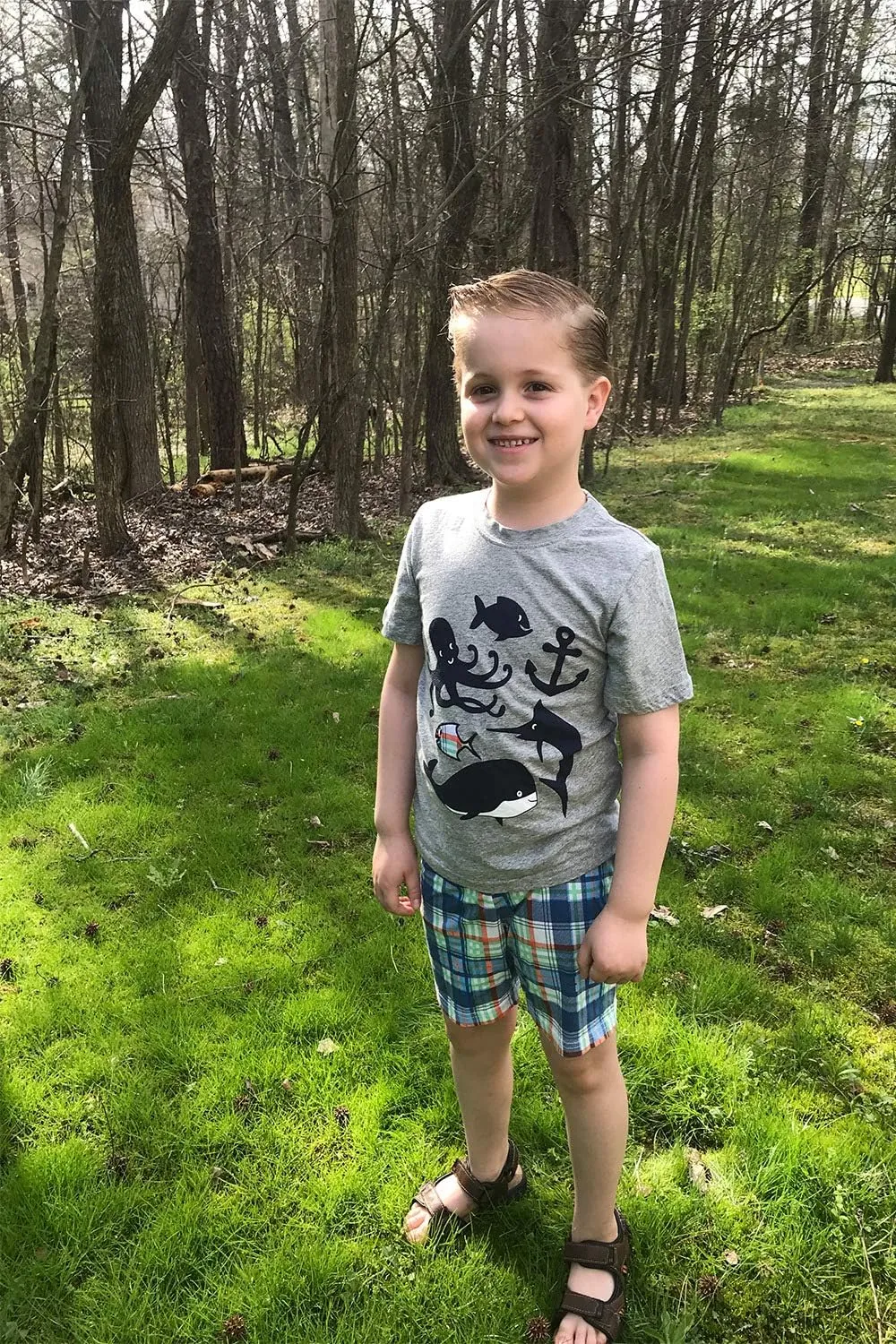 Bumeex Toddler Boy's Short Sleeve T-Shirt and Short Outfit Set 2-7T