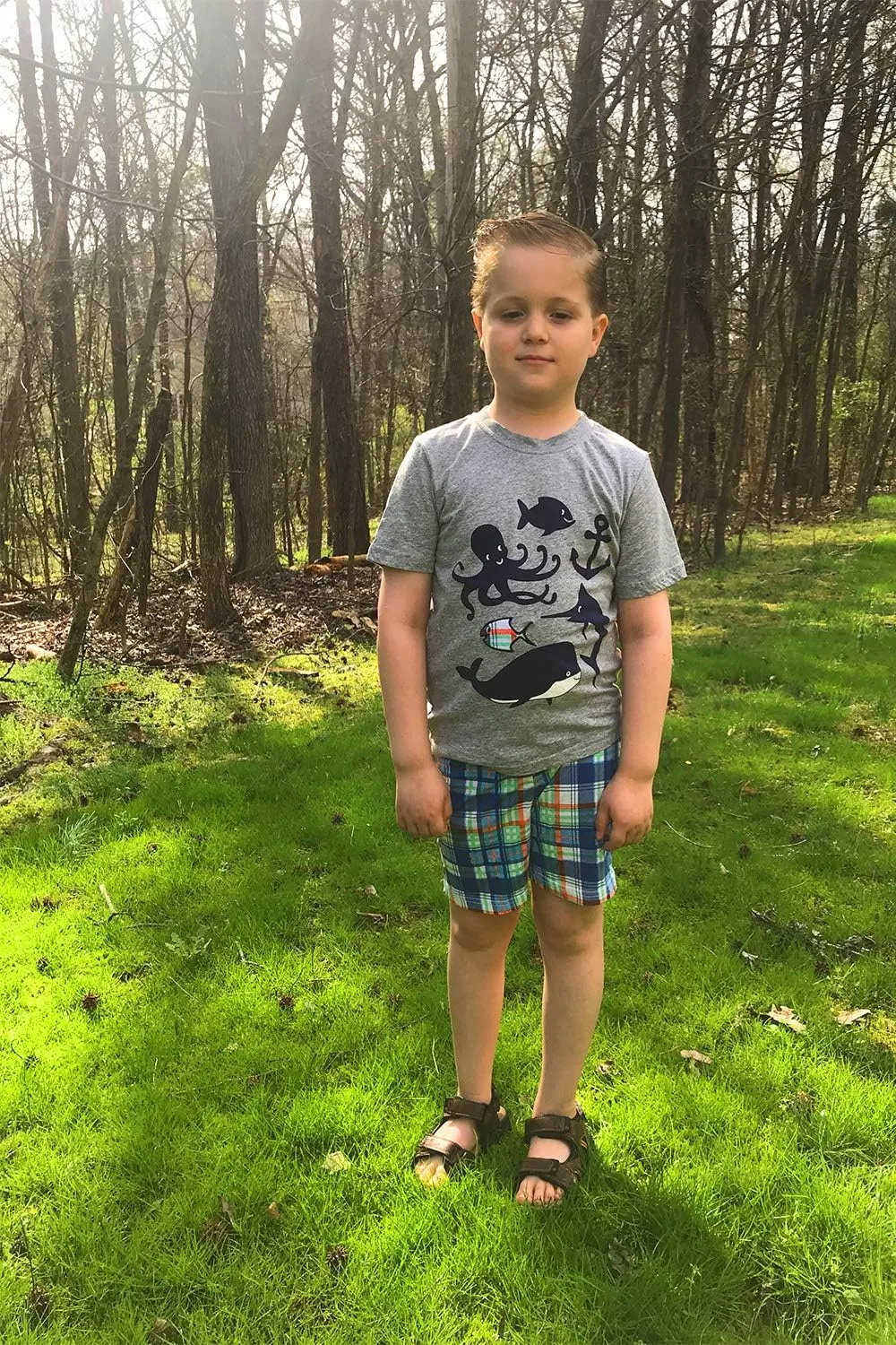 Bumeex Toddler Boy's Short Sleeve T-Shirt and Short Outfit Set 2-7T