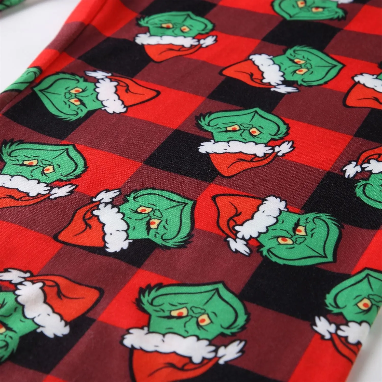 Christmas Family Matching Cozy Pajama Set Grinch Print