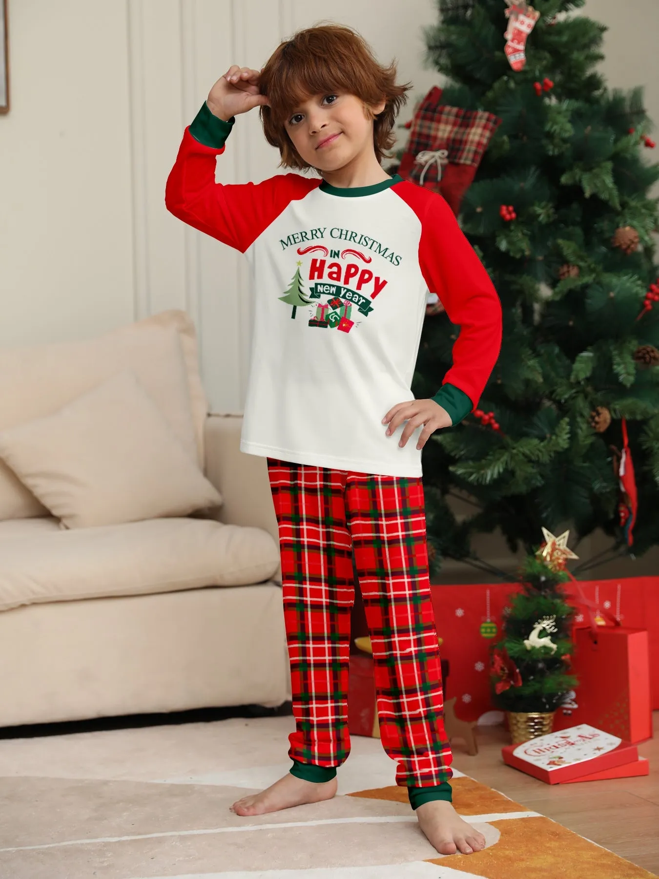 Christmas Tree Printed Family Matching Christmas Pajamas Sets