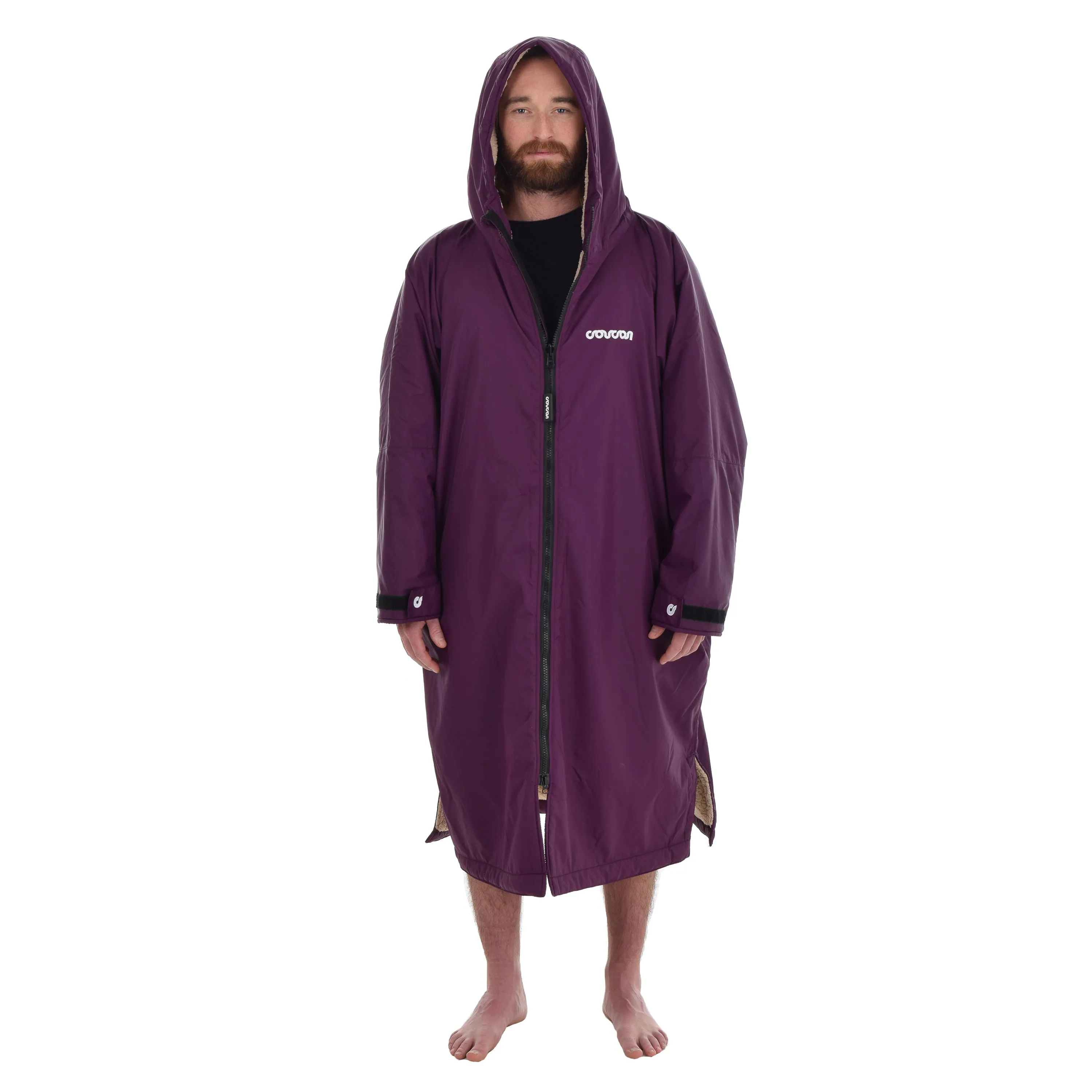 Coucon Changing Robe Adult Long Sleeve - Plum