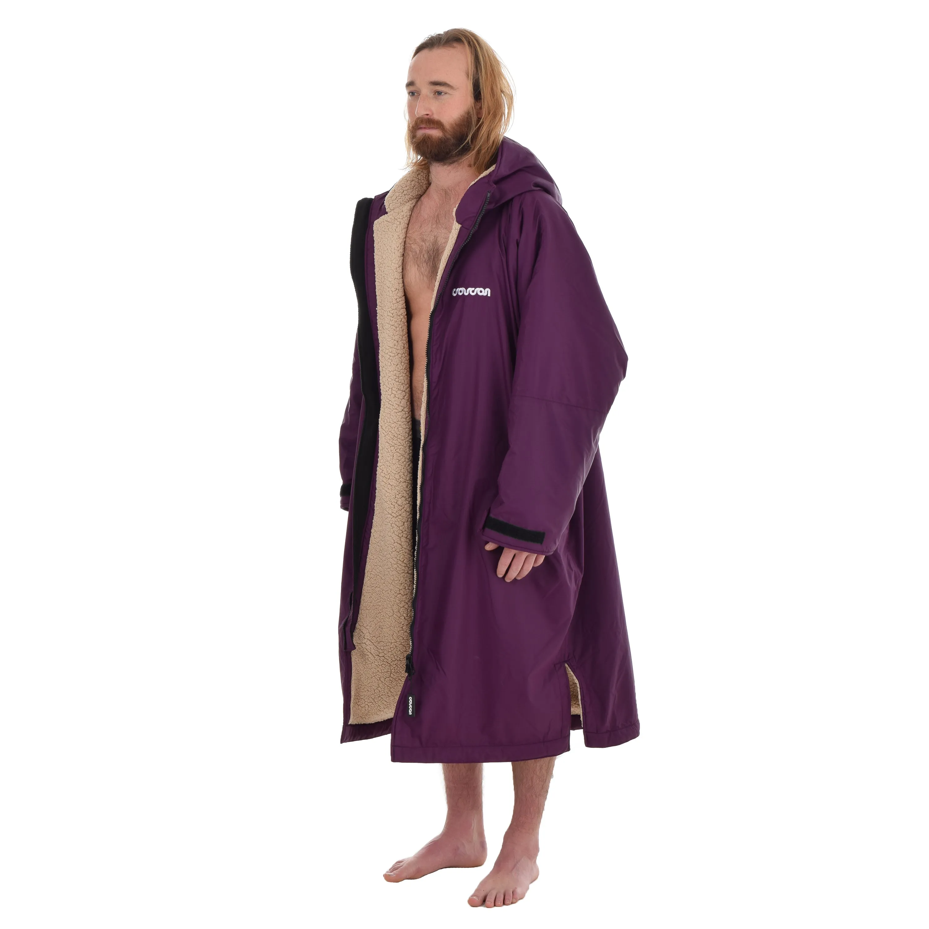 Coucon Changing Robe Adult Long Sleeve - Plum