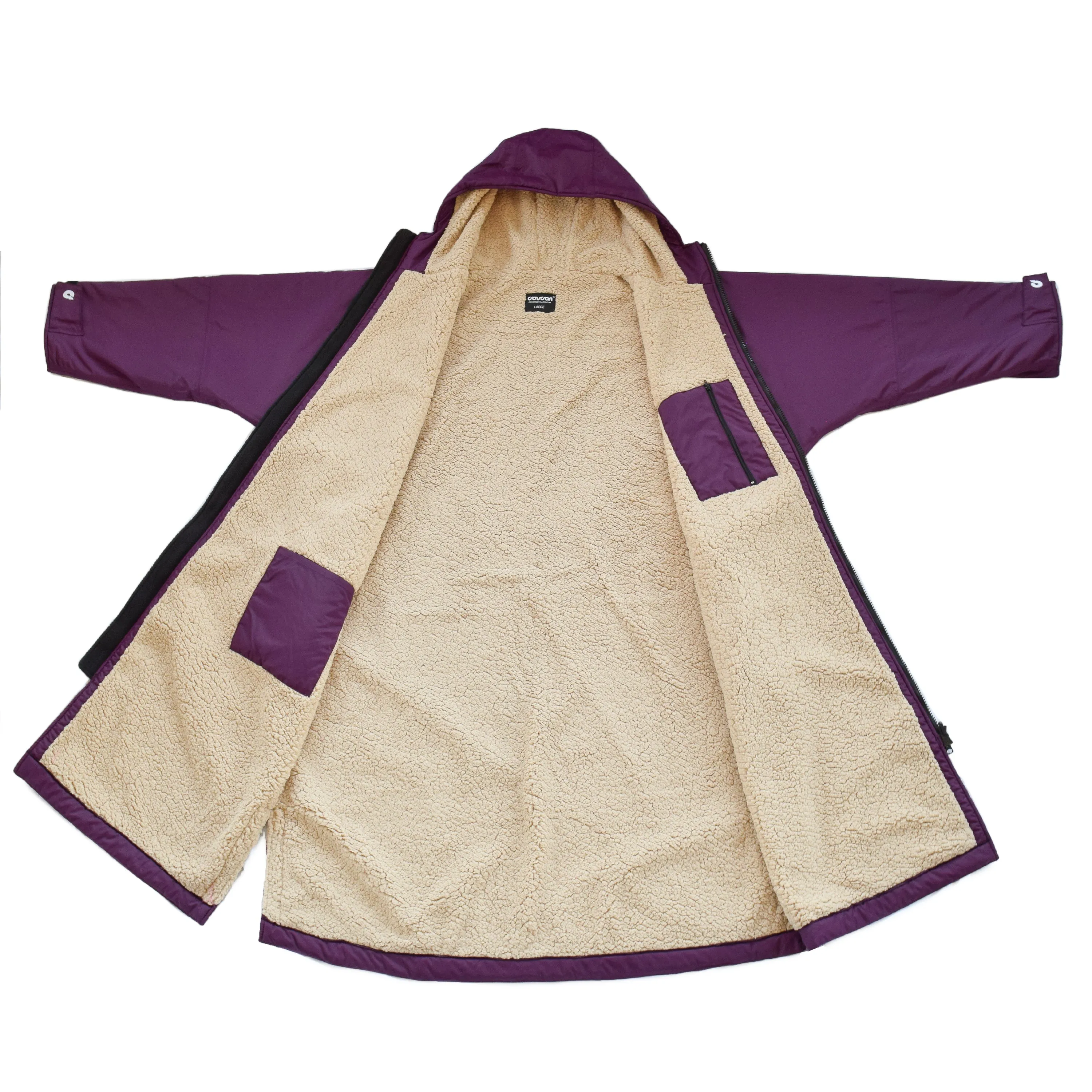 Coucon Changing Robe Adult Long Sleeve - Plum