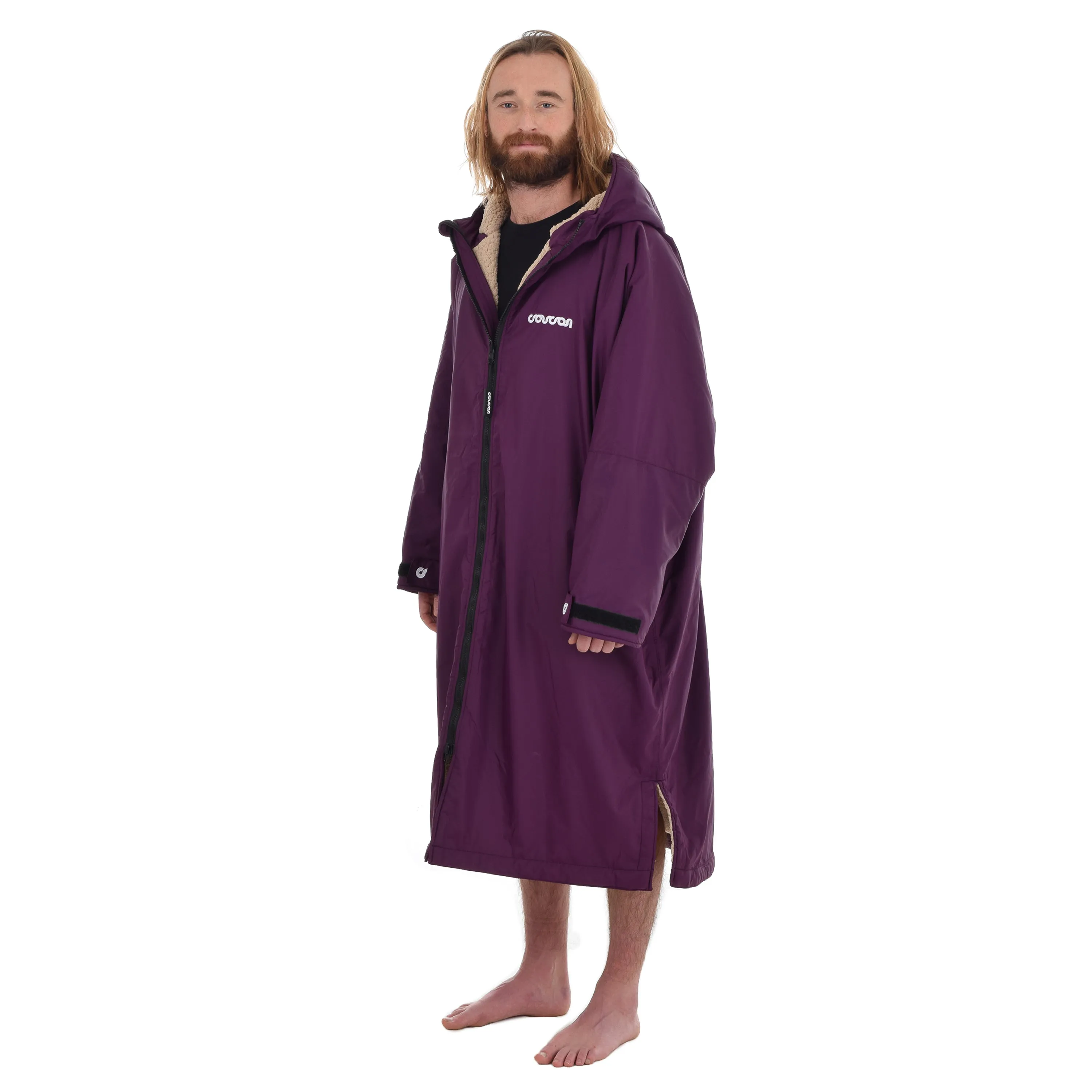 Coucon Changing Robe Adult Long Sleeve - Plum