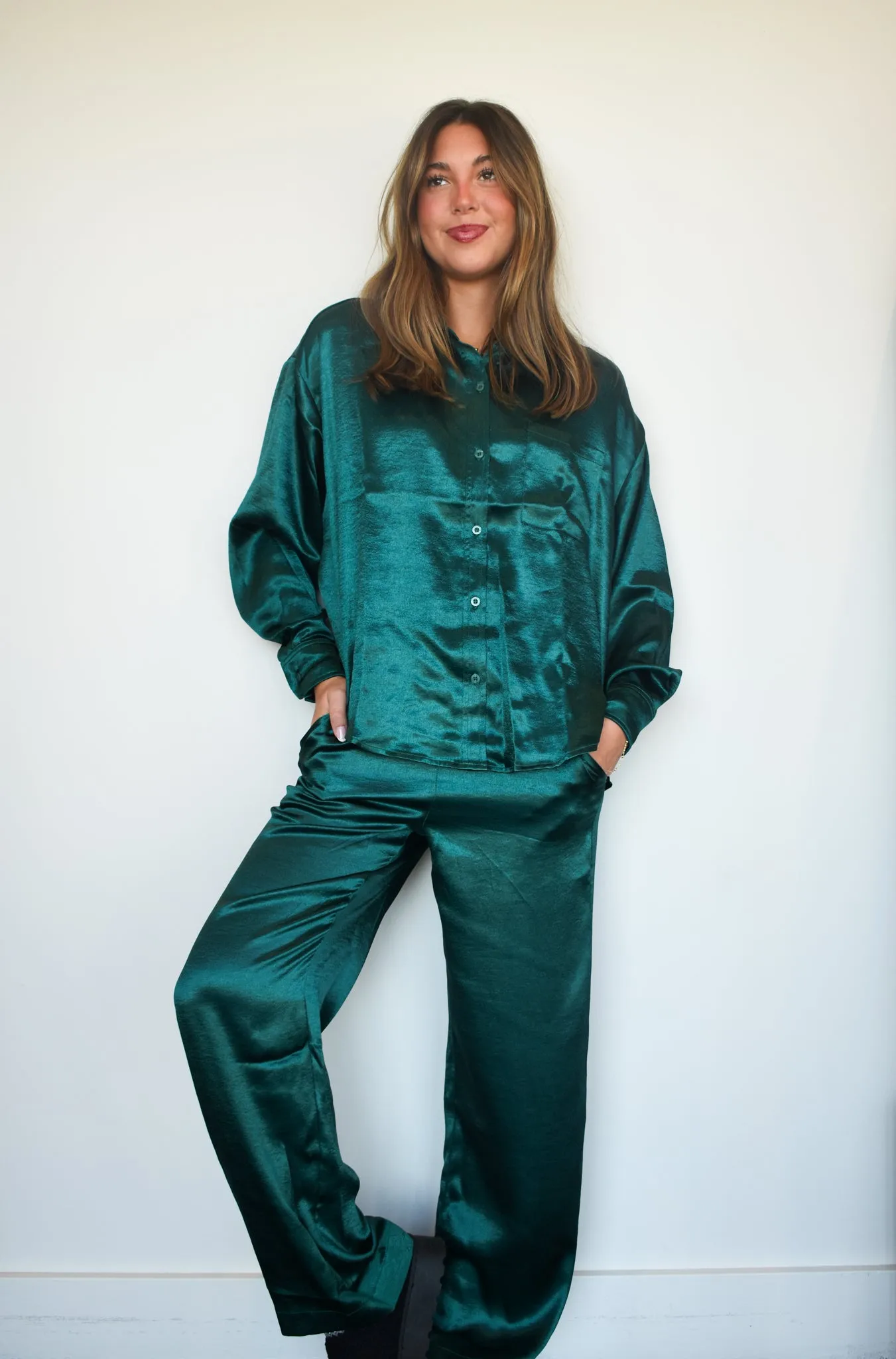 Cozy & Silk Pajama set - Emerald