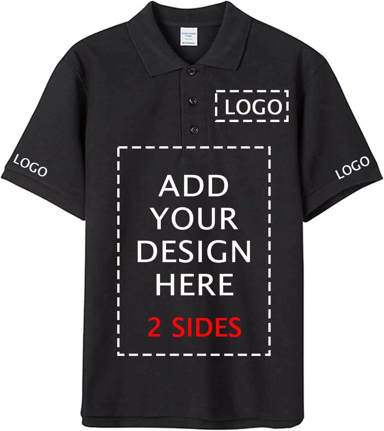 Custom Polo Shirt for Men Women Design Your Own Personalized Print Logo Photo Text Golf Tee Work Shirt