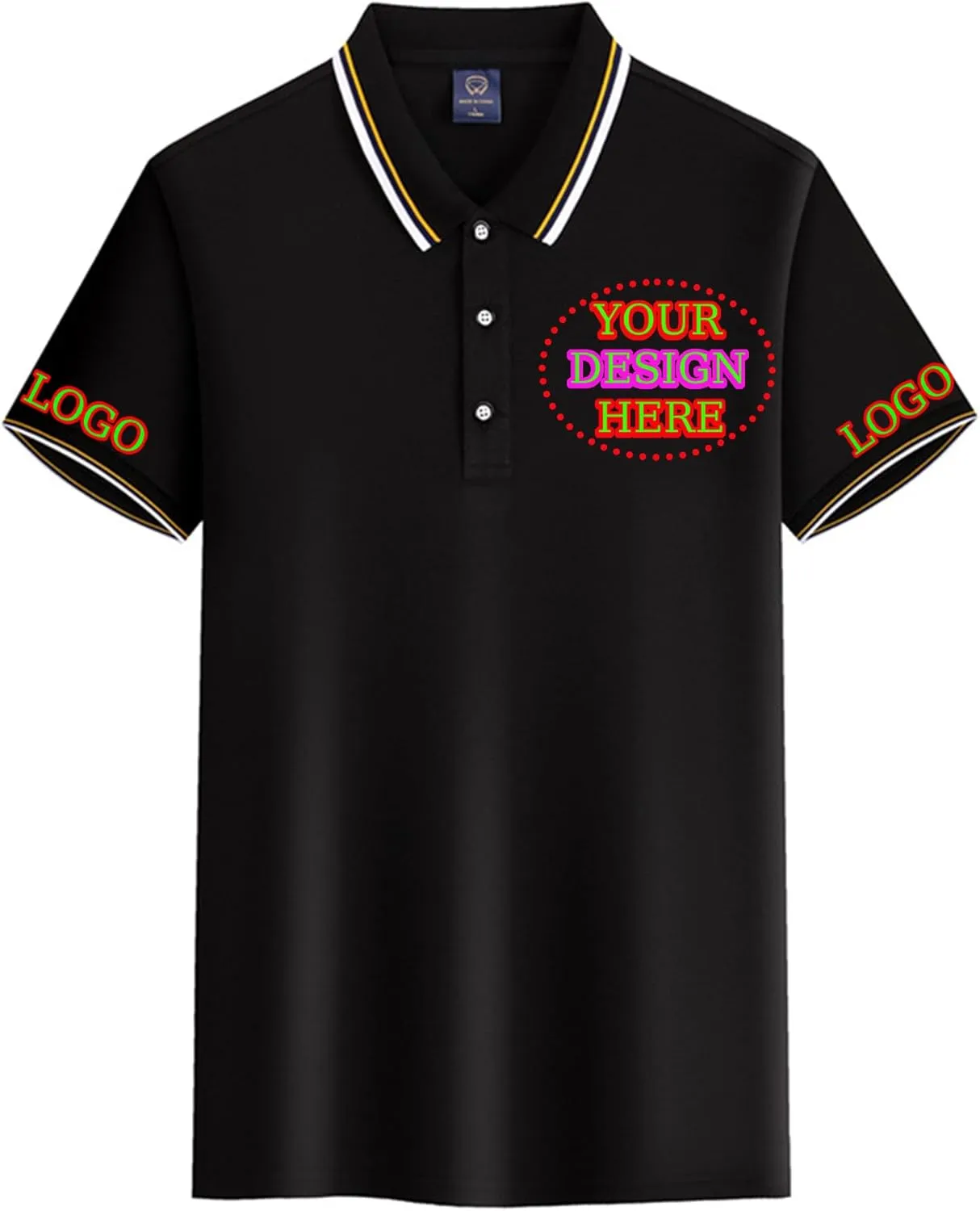 Custom Polo Shirt for Men Women Design Your Own Personalized Print Logo Photo Text Golf Tee Work Shirt