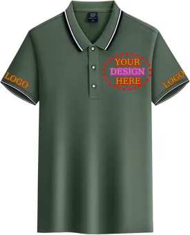 Custom Polo Shirt for Men Women Design Your Own Personalized Print Logo Photo Text Golf Tee Work Shirt