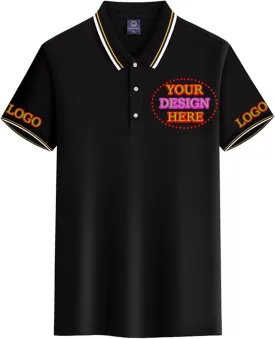 Custom Polo Shirt for Men Women Design Your Own Personalized Print Logo Photo Text Golf Tee Work Shirt