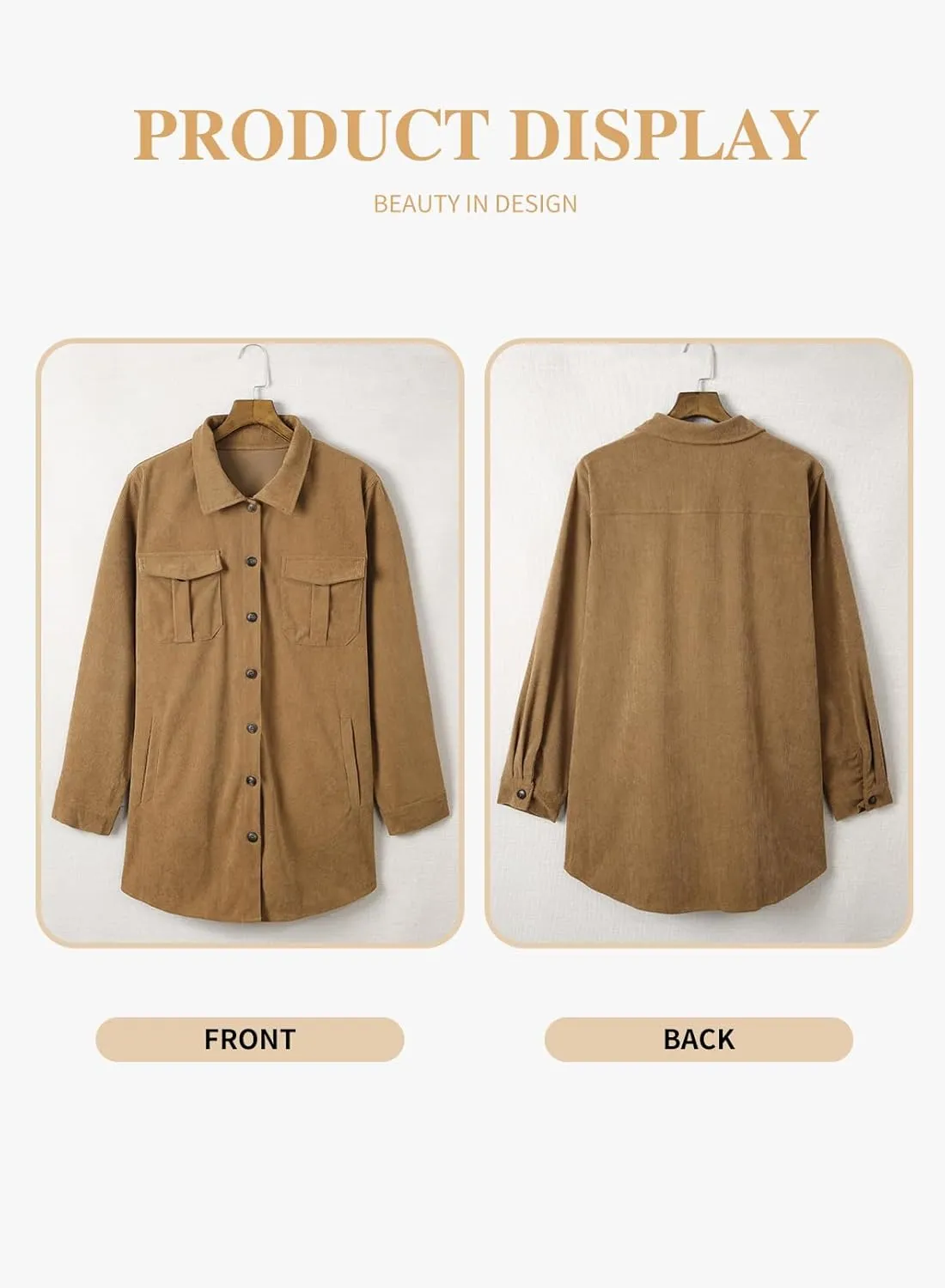 Eytino Womens Plus Size Long Sleeve Button Down Boyfriend Shirts Casual Plaid Shacket Jacket Coats(1X-5X)