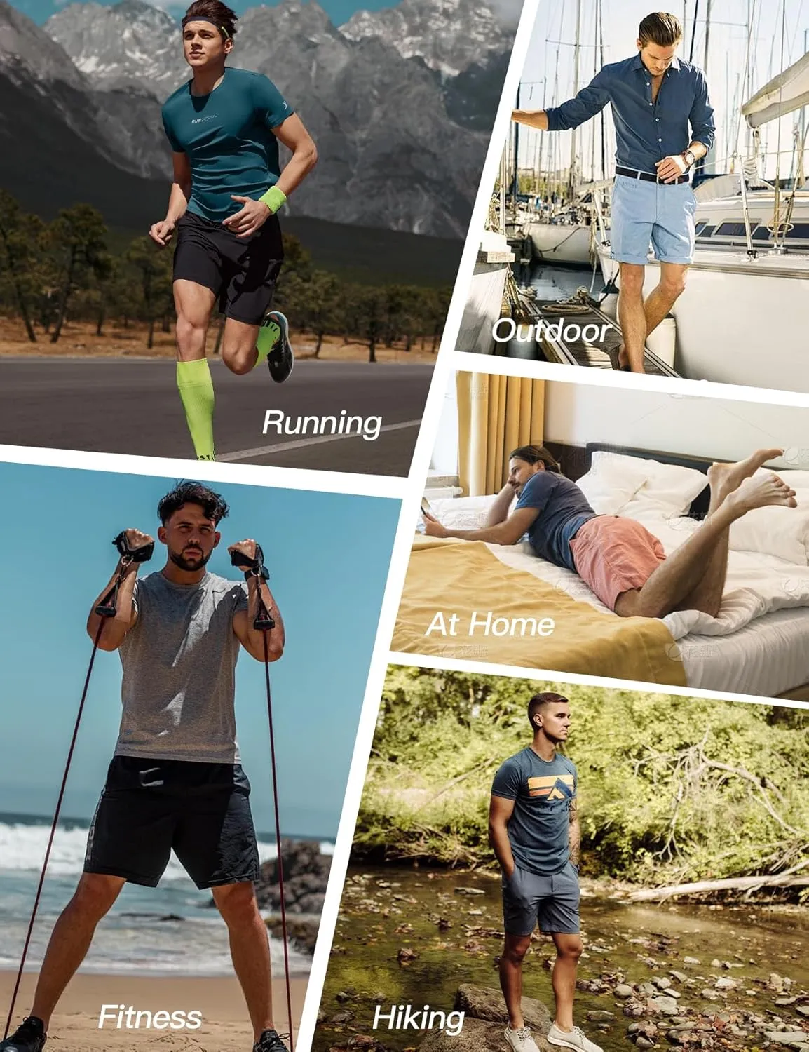 Flygo Mens Sweat Shorts Athletic Acid Washed Cotton Gym Short Elastic Waist Drawstring Workout Jogger Pants with Pockets