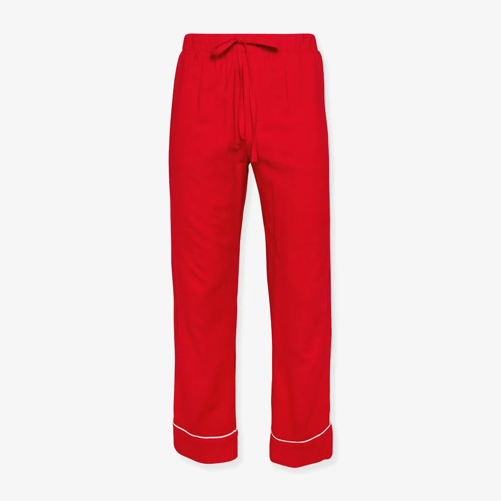 Garnet Red Men's Flannelette Pajama Set