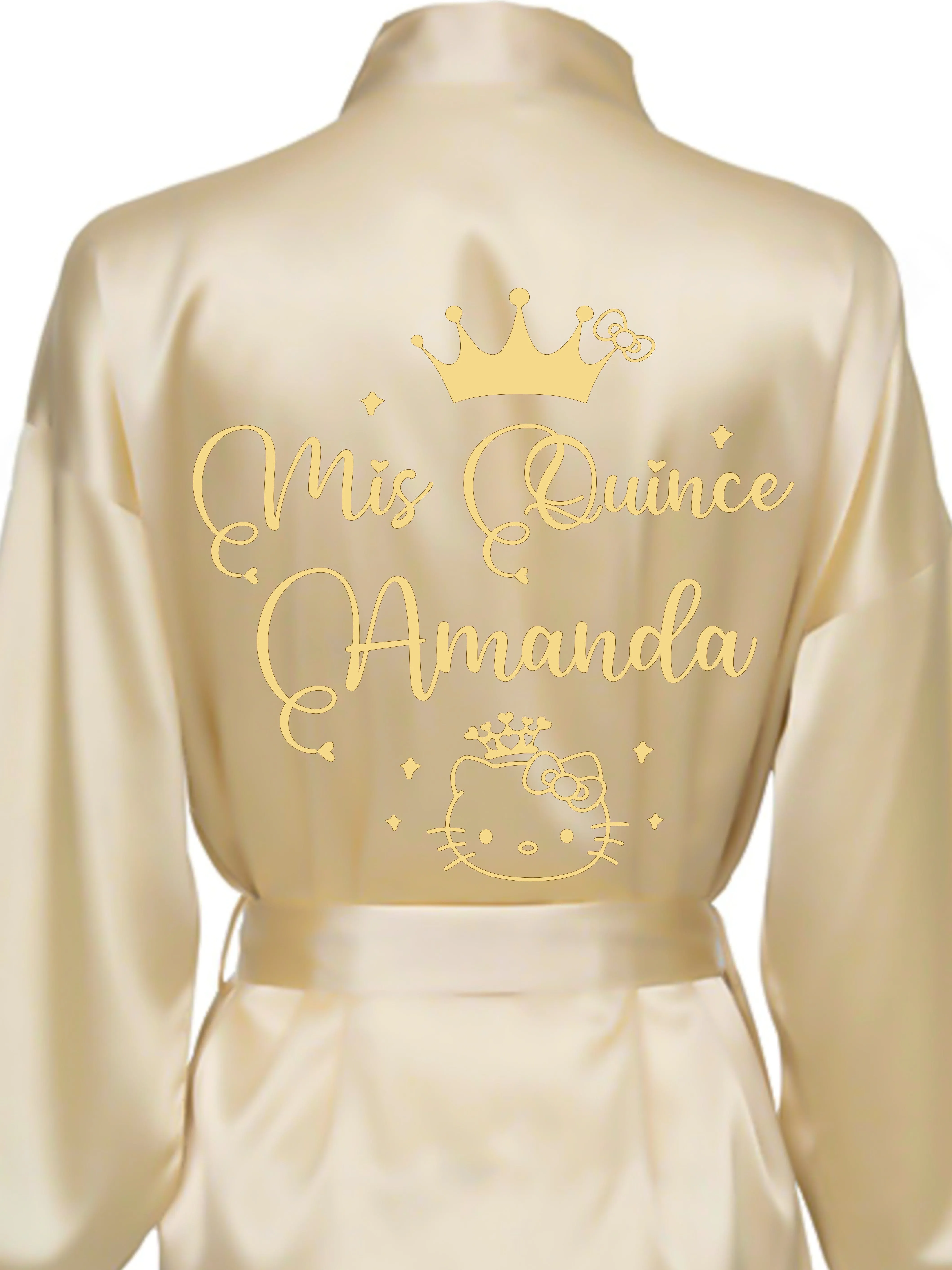 Gold robe for quinceanera