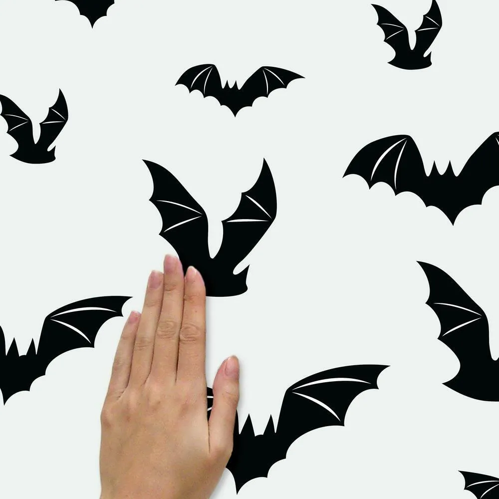 Halloween Black Bats Peel and Stick Wall Decals