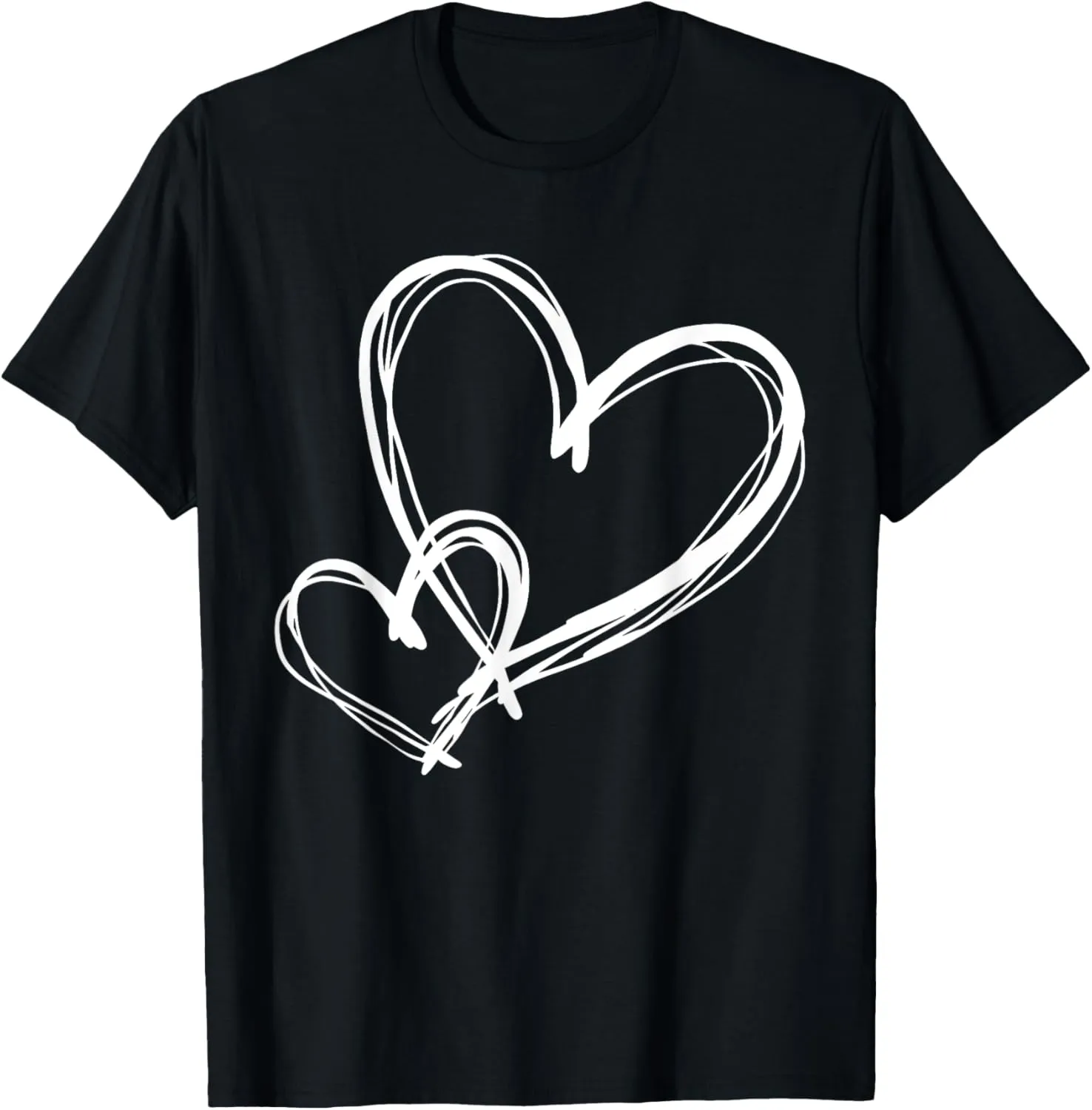 Hand-Drawn Heart Sketch for Romance T-Shirt