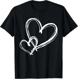 Hand-Drawn Heart Sketch for Romance T-Shirt