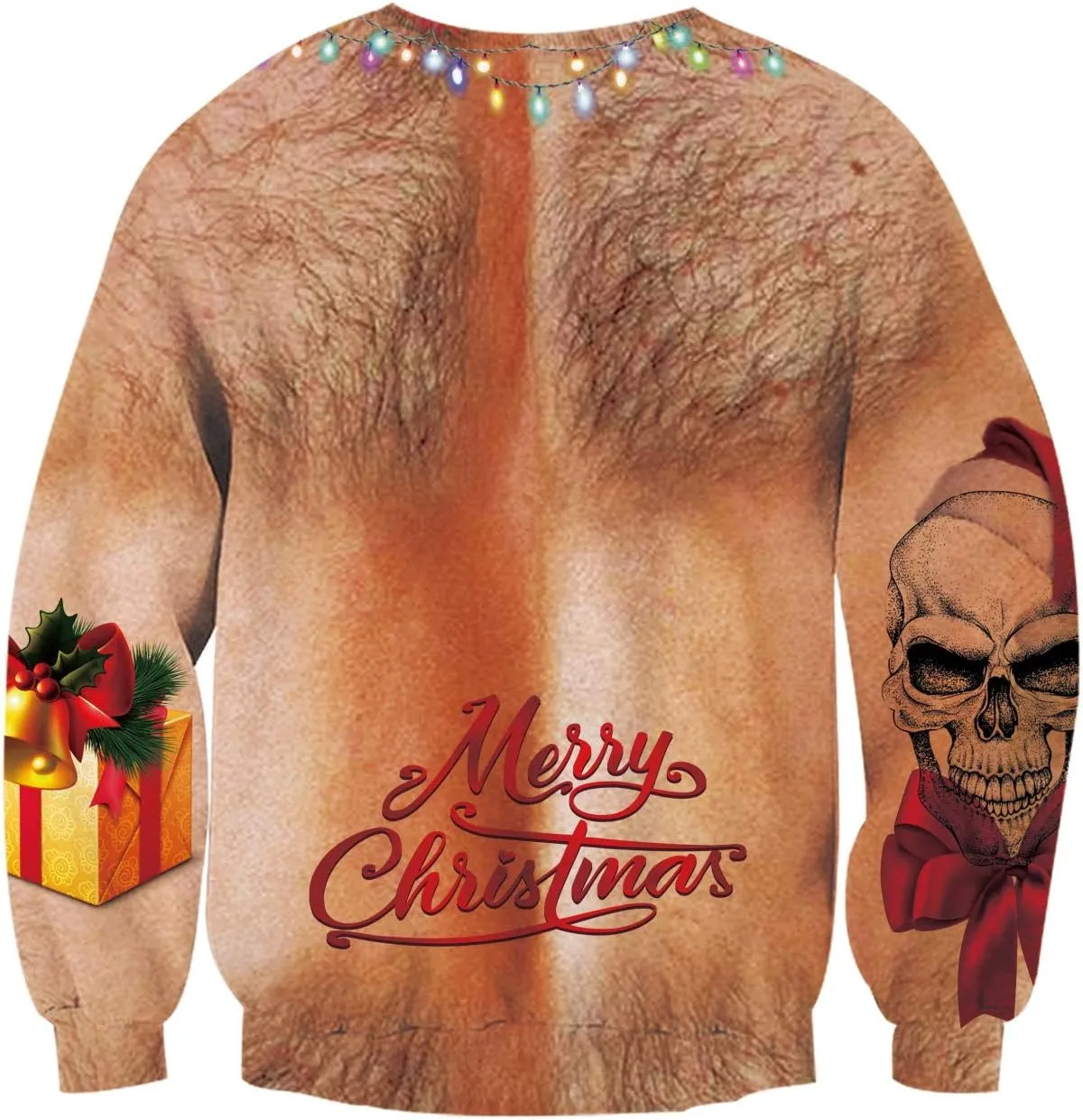 Idgreatim Unisex Ugly Christmas Crewneck Sweatshirt Novelty 3D Graphic Long Sleeve Sweater Shirt