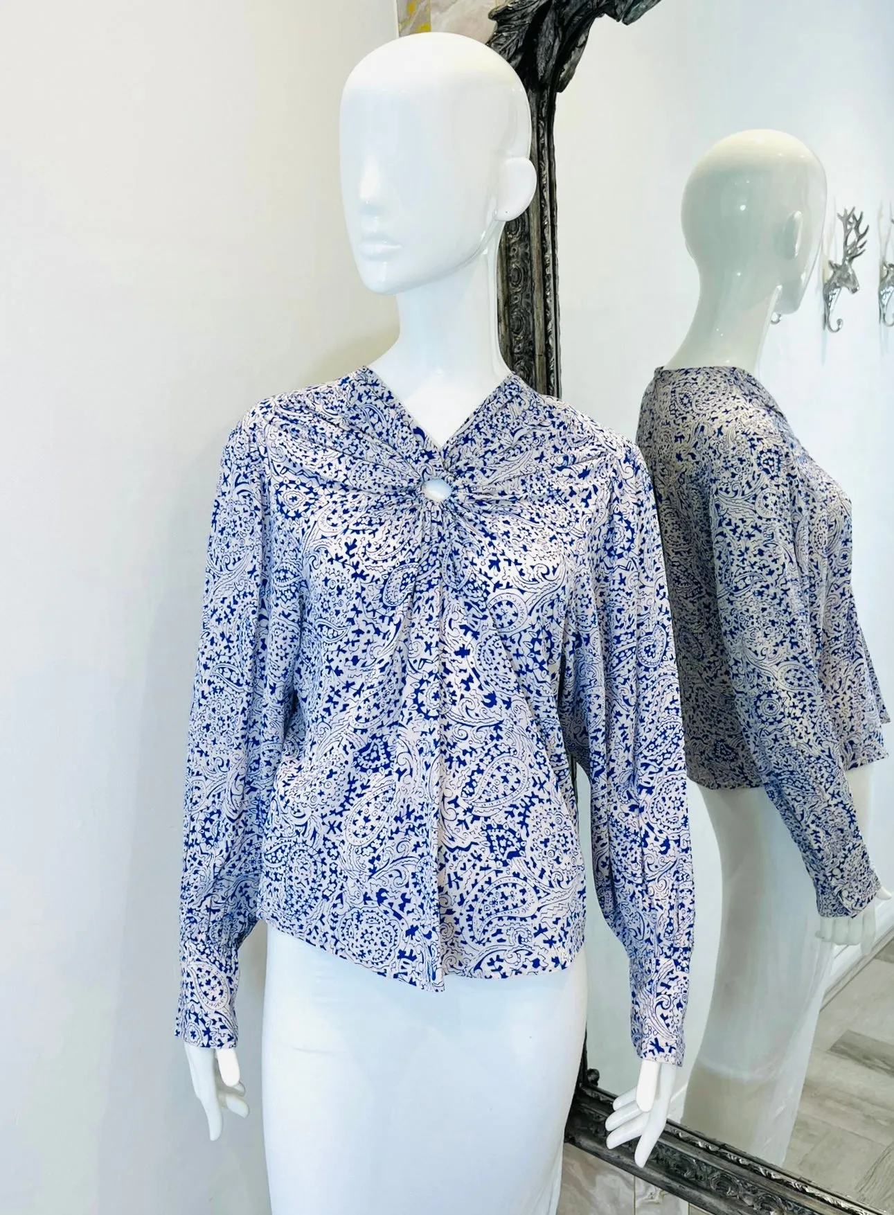 Isabel Marant Printed Silk Top. Size 40FR