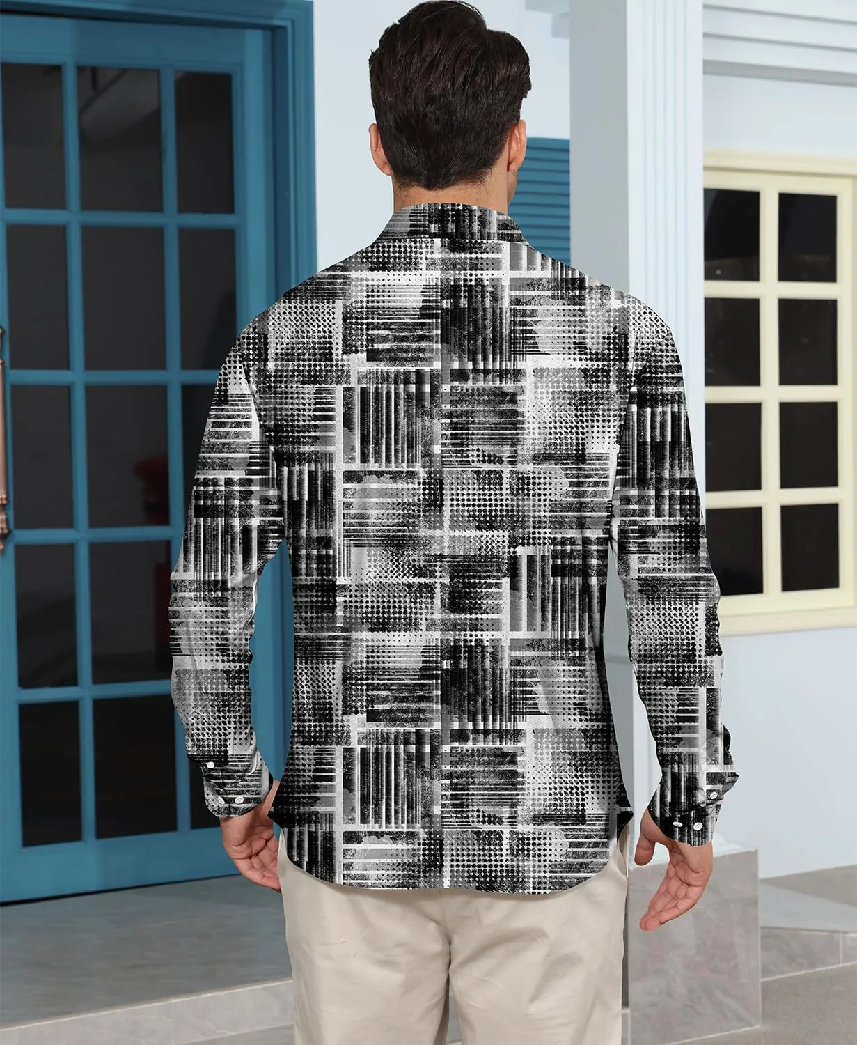 KYKU Mens Long Sleeve Shirt: Fashion Button Down Casual Shirts for Men with Pocket