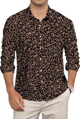KYKU Mens Long Sleeve Shirt: Fashion Button Down Casual Shirts for Men with Pocket