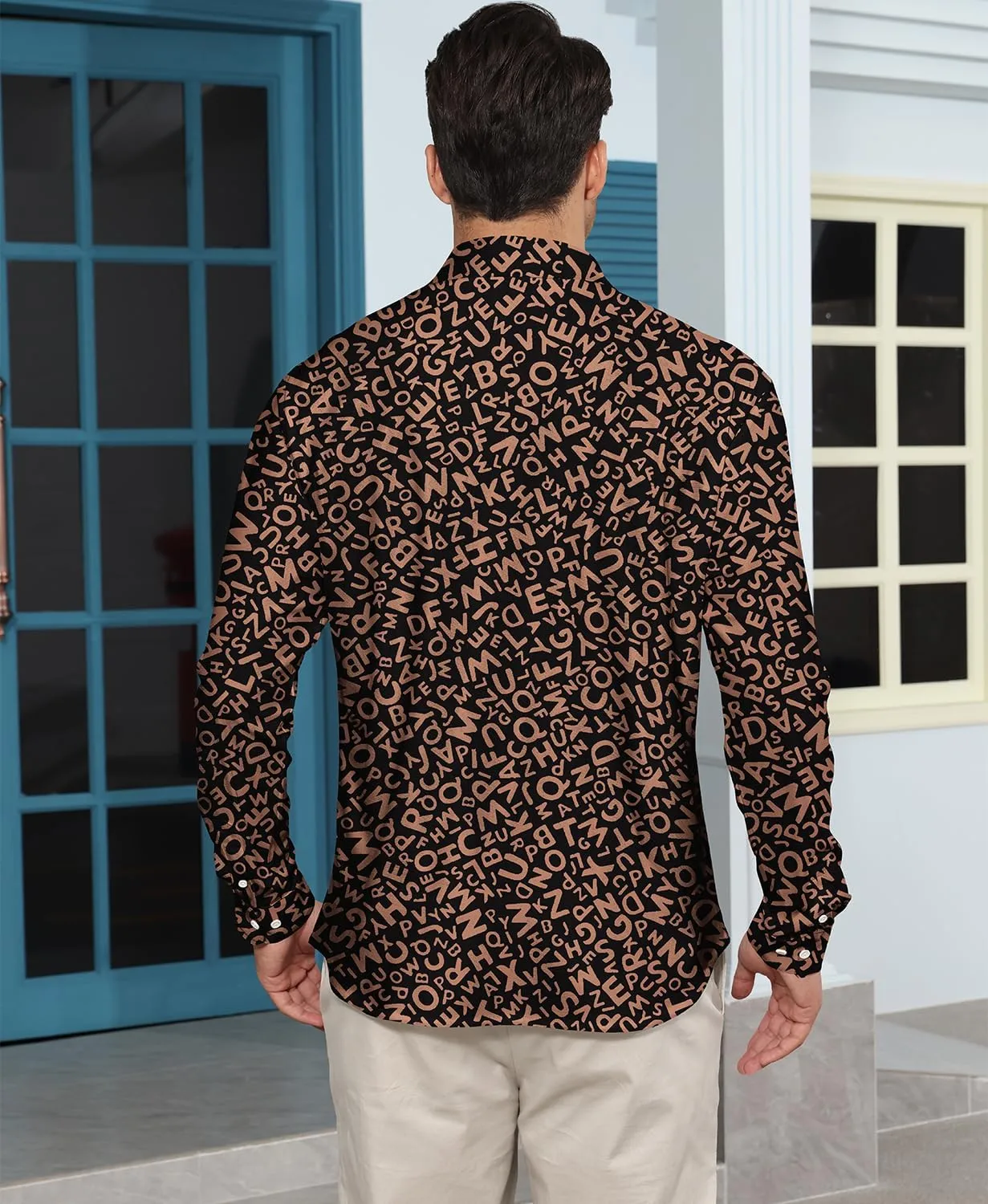 KYKU Mens Long Sleeve Shirt: Fashion Button Down Casual Shirts for Men with Pocket