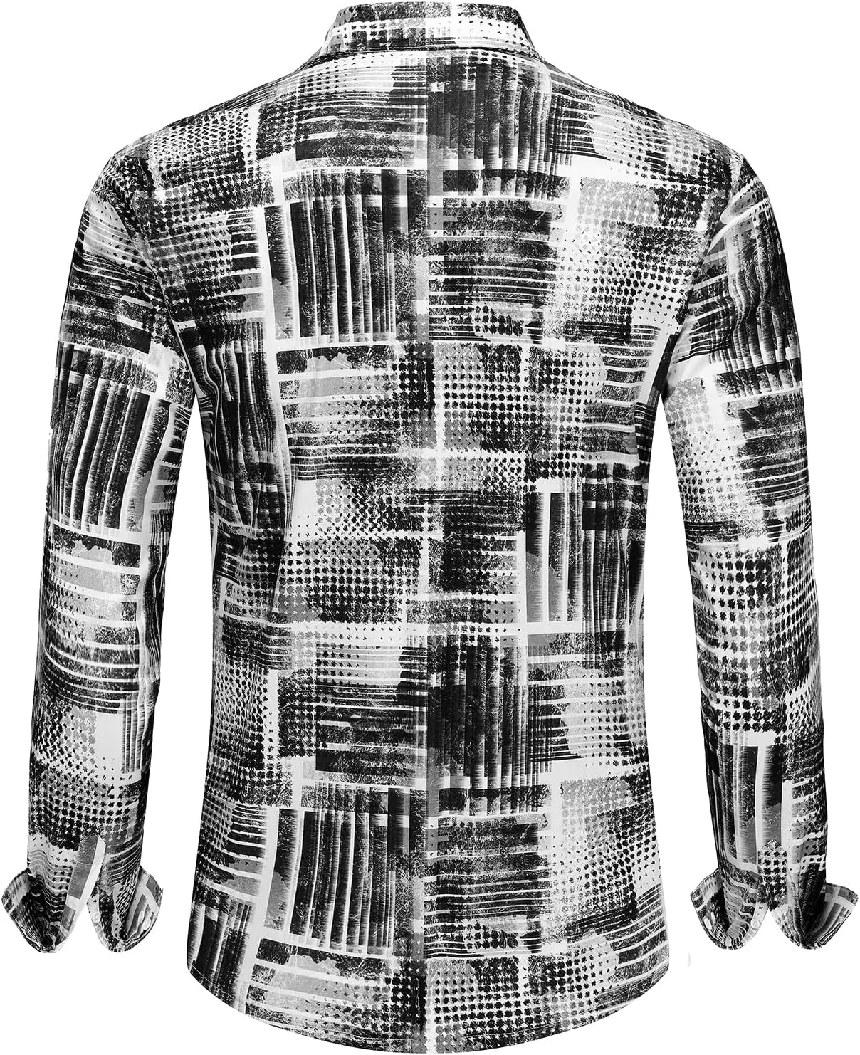 KYKU Mens Long Sleeve Shirt: Fashion Button Down Casual Shirts for Men with Pocket