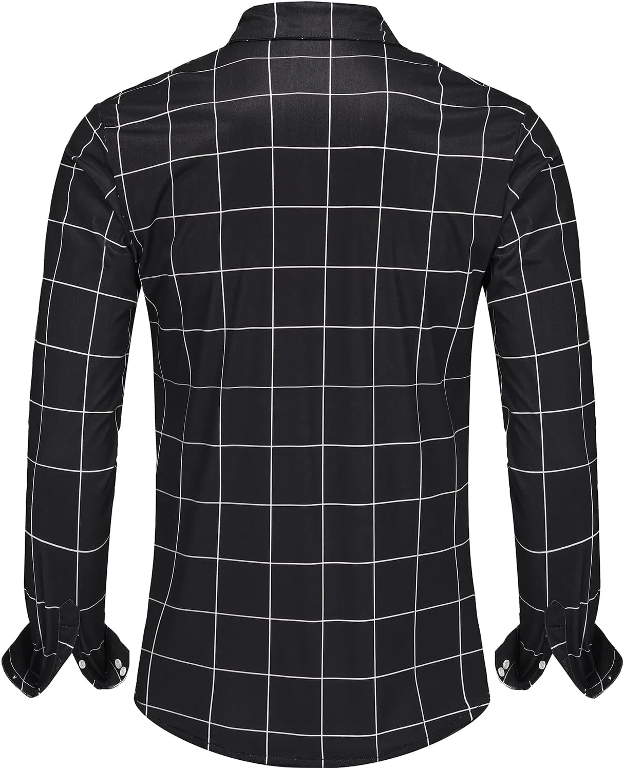 KYKU Mens Long Sleeve Shirt: Fashion Button Down Casual Shirts for Men with Pocket