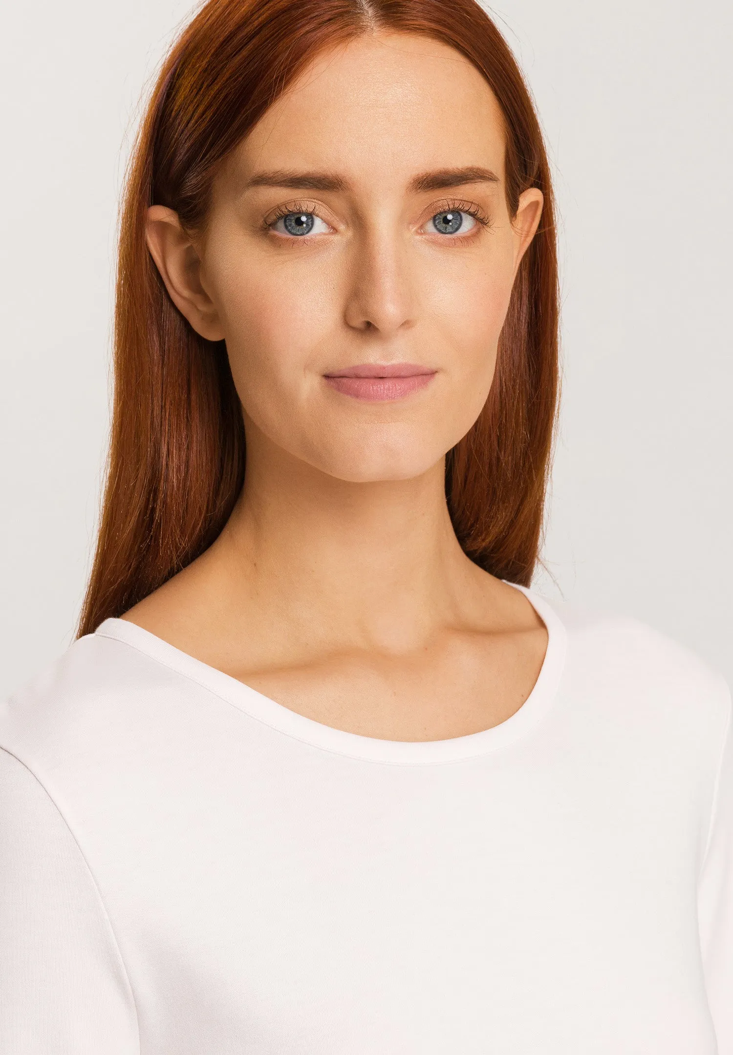 Loungy Nights Relaxed Round Neck Cotton Top | Rose Cream 76491-1393