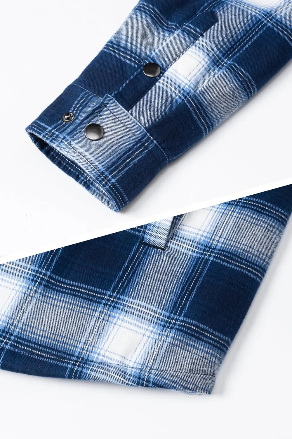 MAGNIVIT Mens Flannel Shirt Jacket Plaid Quilted Lined Coat Button Down Shirts Jacket Casual Winter Coat with Pocket