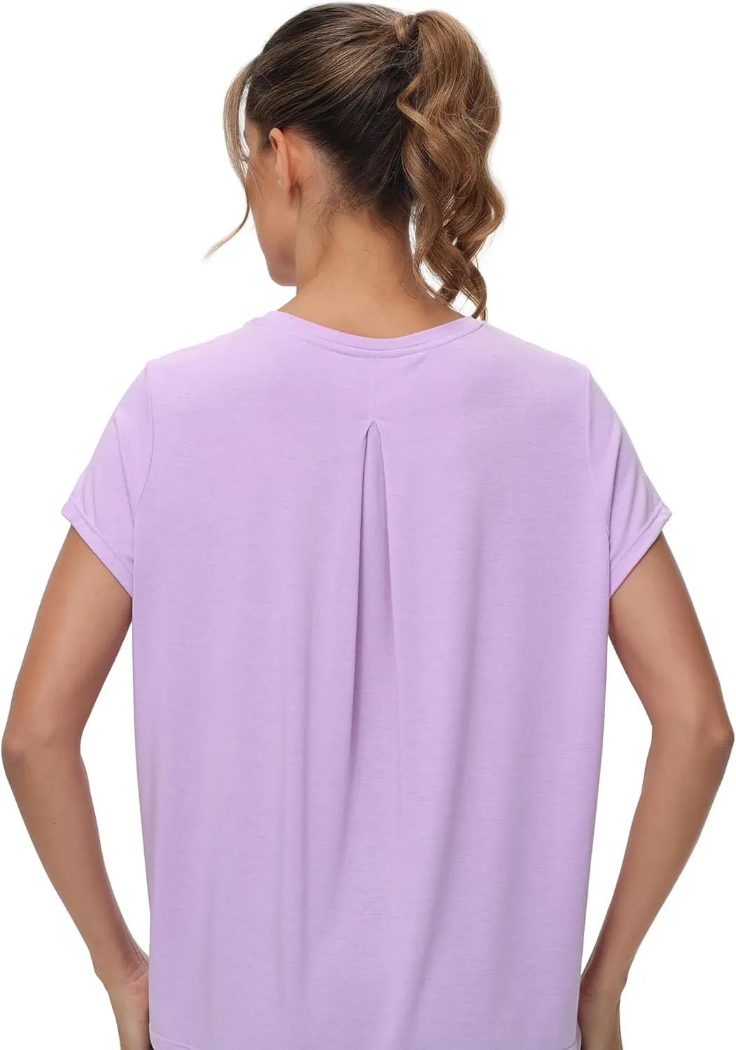 MCEDAR Women's Workout Short Sleeve Tops Loose Fit Casual Yoga T-Shirts Breathable Running Athletic Tee Shirts