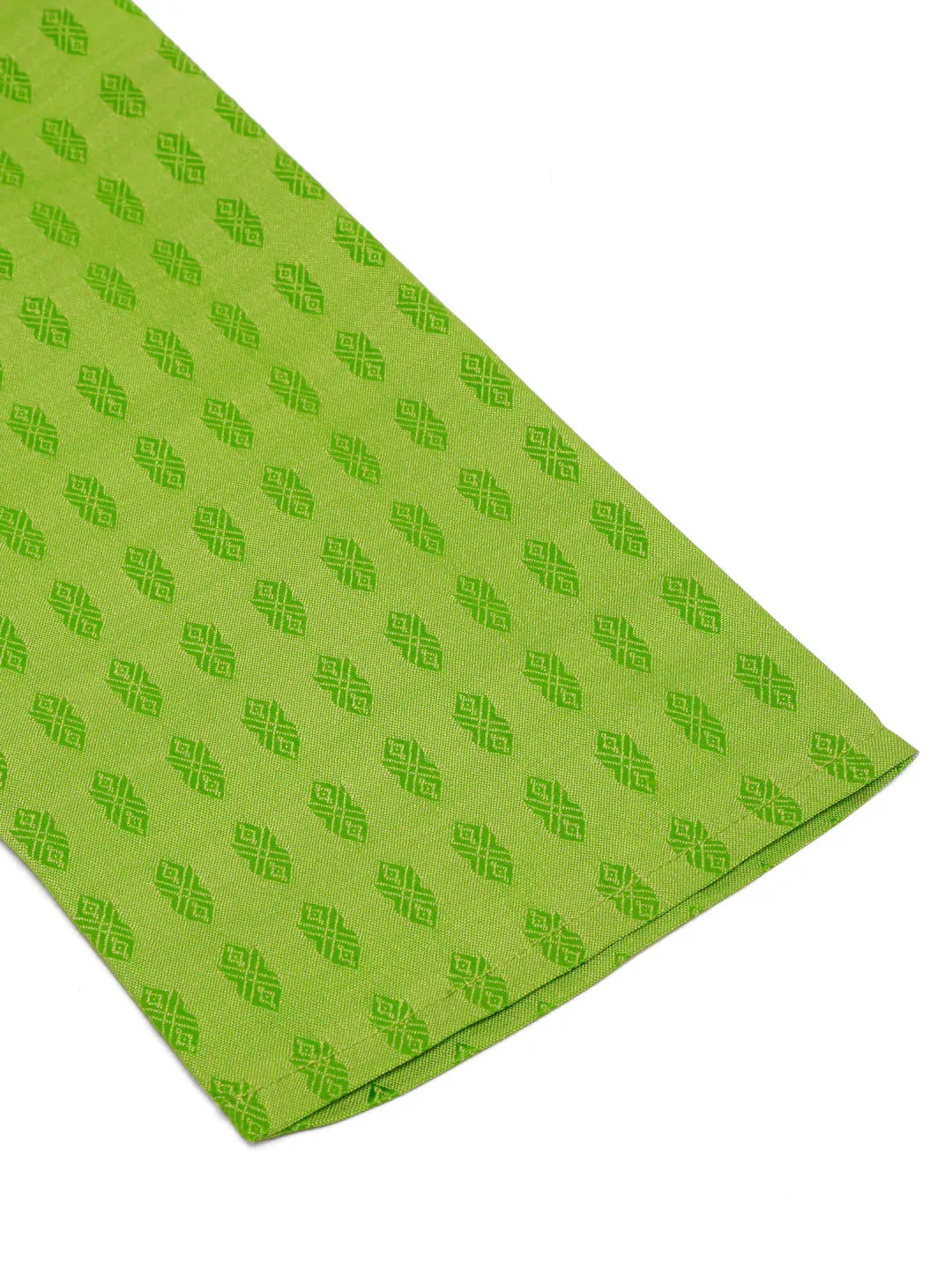 Men'S Green Woven Design Kurta Pajama