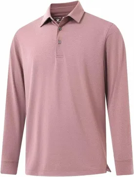 Mens Long Sleeve Classic Polo Shirts Casual Fashion Polo Shirts Office Work Golf Shirts for Men