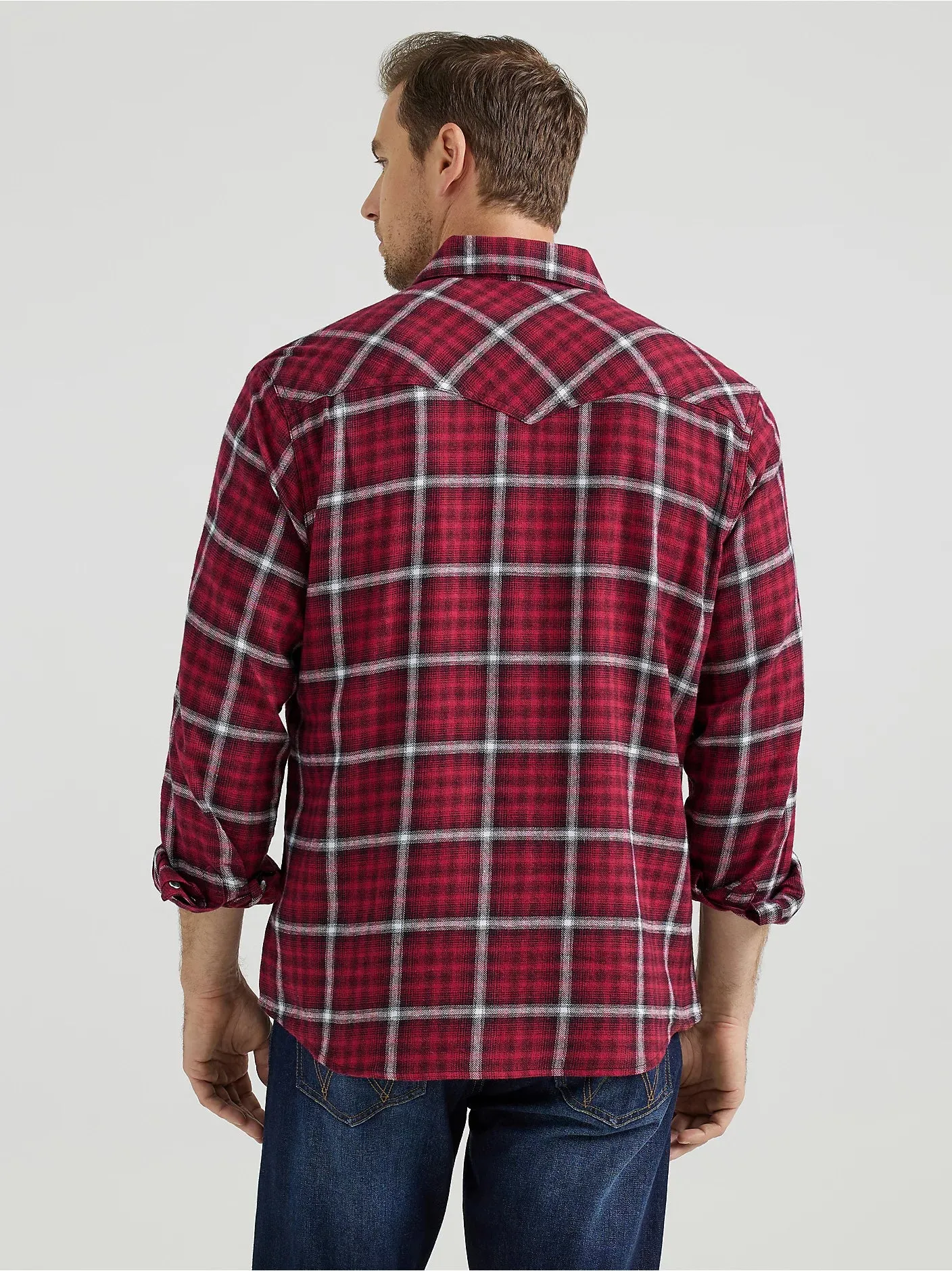 Men's Wrangler Retro Black/Red Plaid Flannel