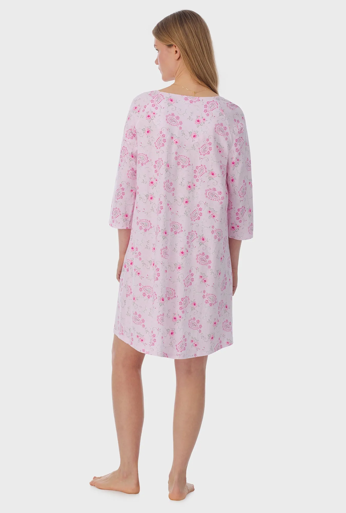 Paisley Floral Cotton Short Nightgown