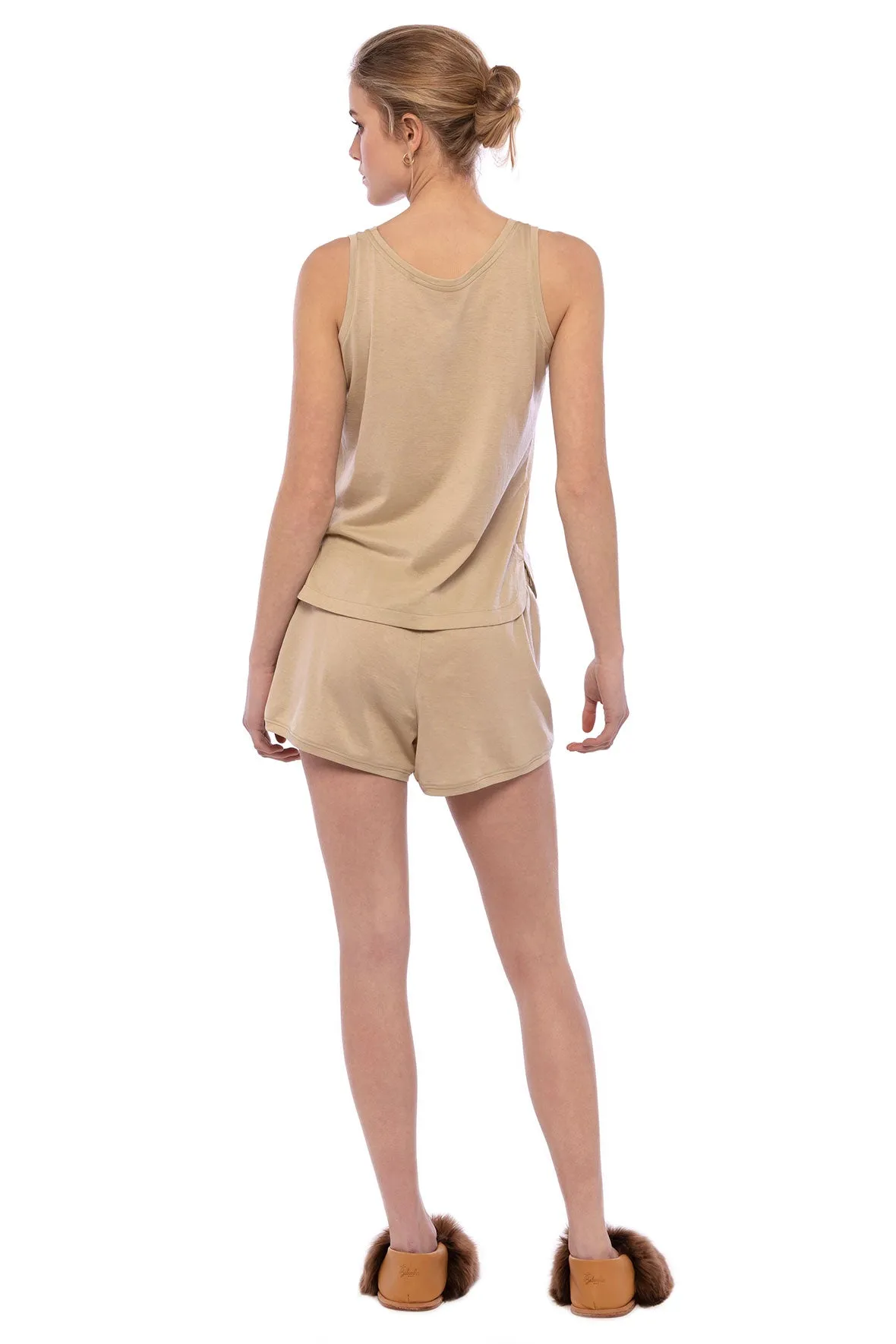 Pajama Shorts in Nude