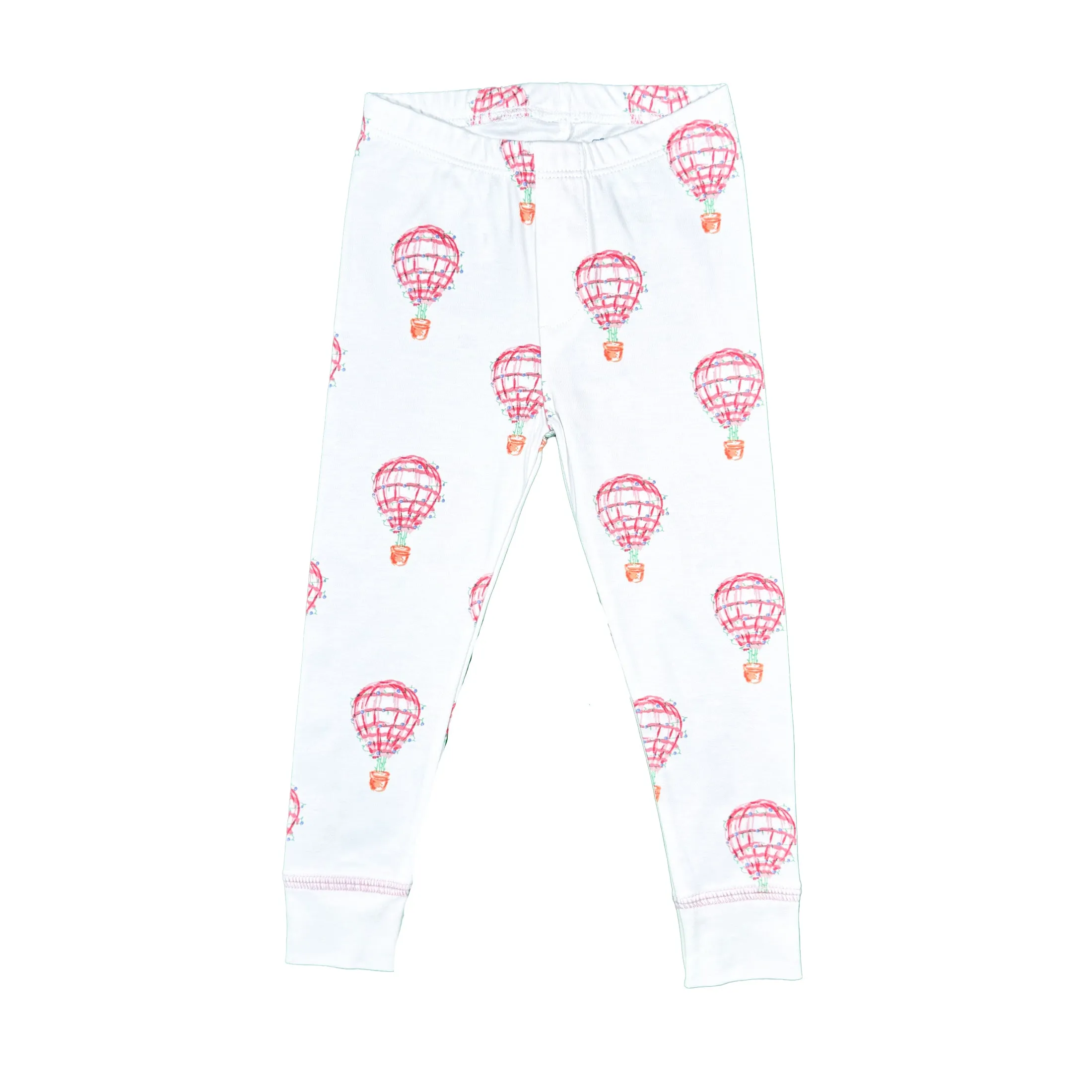 Printed Pajama Set - Pink Hot Air Balloon