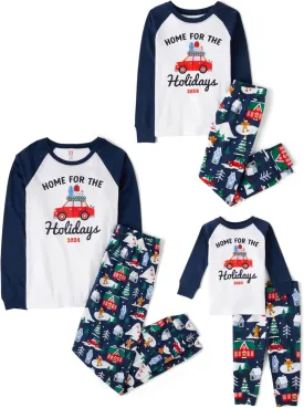 The Childrens Place Family Matching, Christmas and Holiday Pajama Sets, Cotton