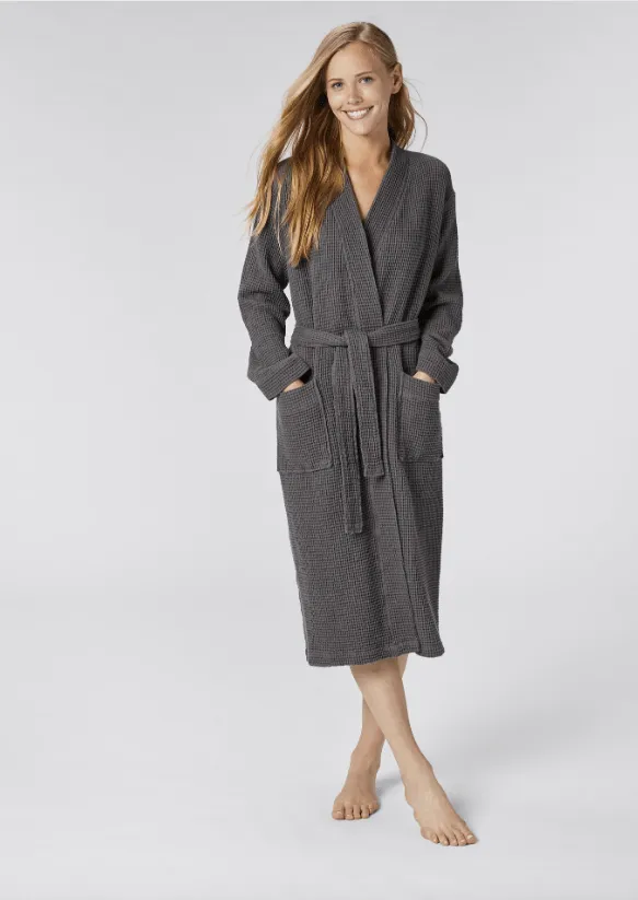 Unisex Organic Waffle Robe by Coyuchi