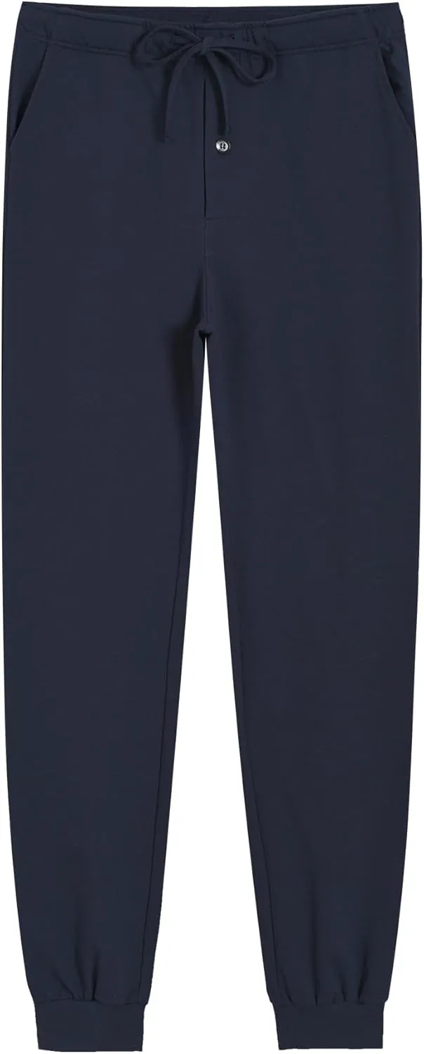 Weintee Men's 34" Inseam Tall Jogger Pajama Pants Cotton Lounge Pants with Pockets