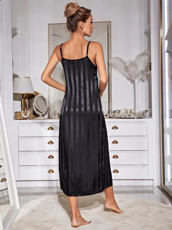 Women's Camisole Strap Pajama Long Nightgown and Robe