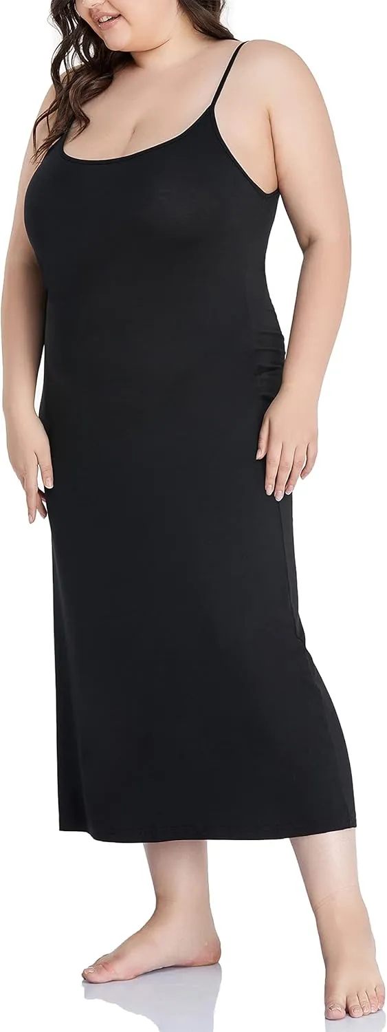 Women's Full Slip for Under Dresses Plus Size Long Nightgown Cami Dress