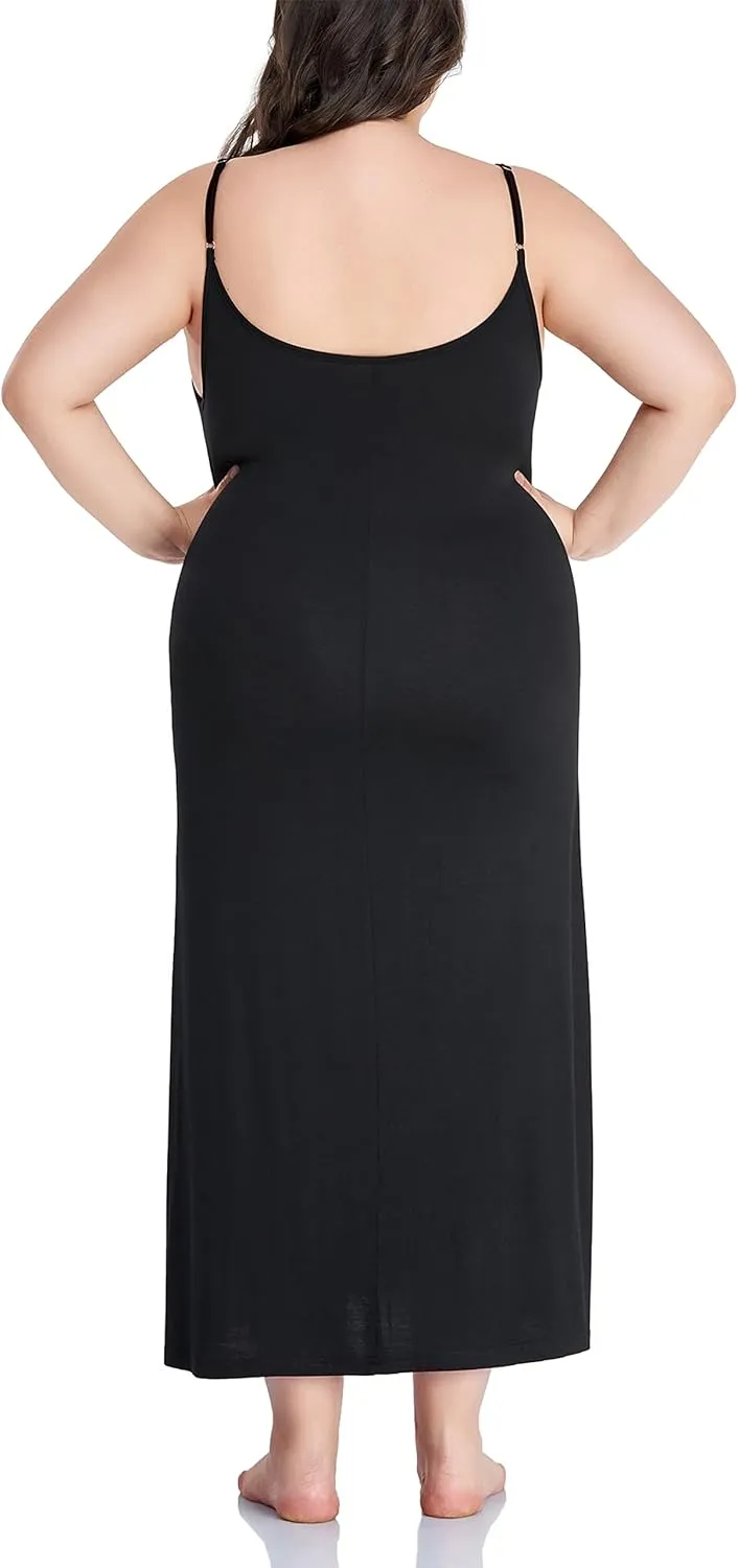Women's Full Slip for Under Dresses Plus Size Long Nightgown Cami Dress