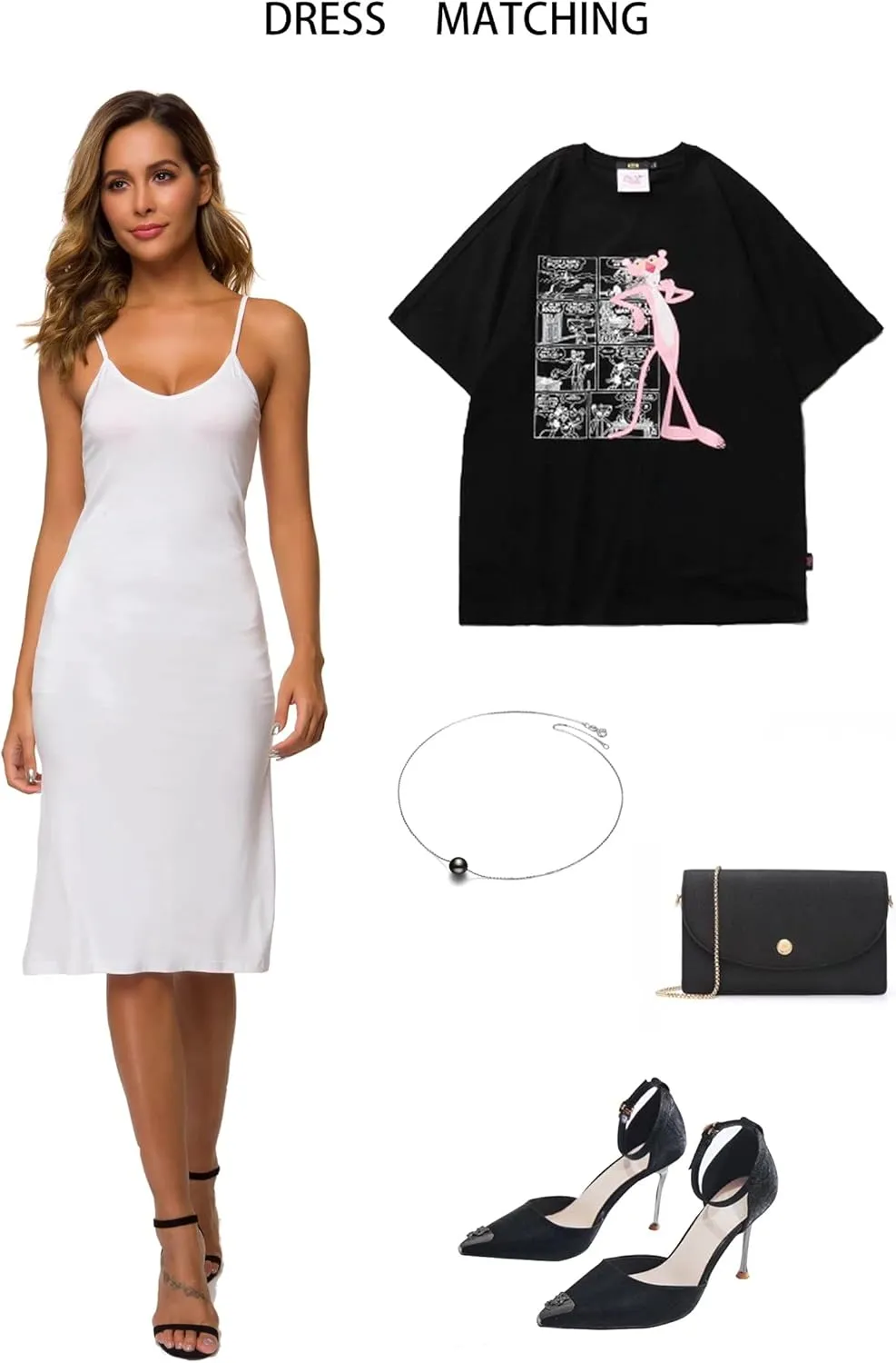 Women's Full Slips Cami Long Spaghetti Strap Under Dress